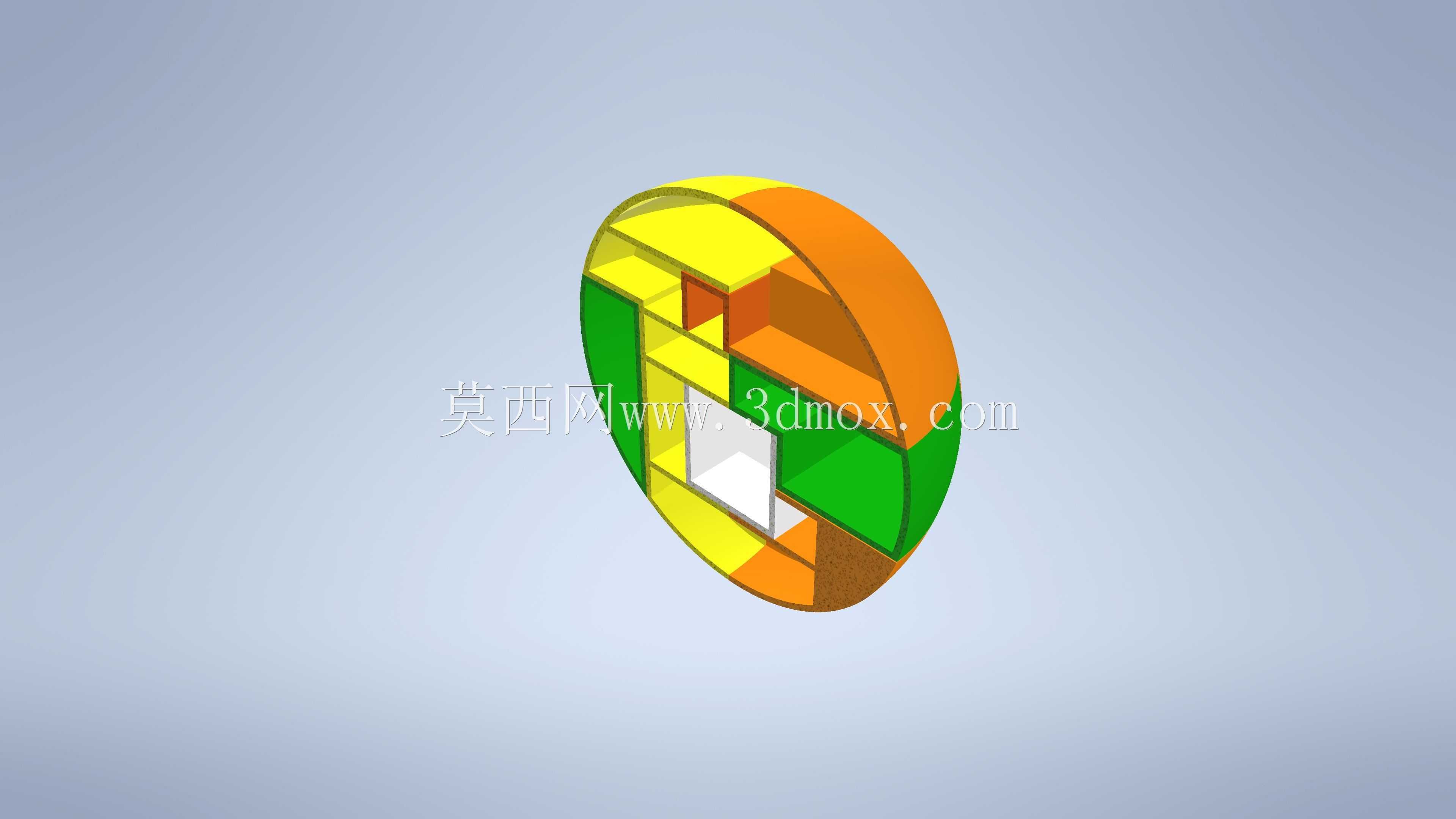 迷你彩色球6块拼图钥匙链