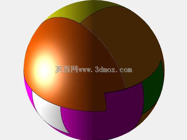 迷你彩色球6块拼图钥匙链