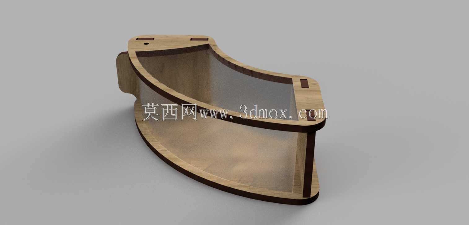 使用激光切割木材的空3D打印灯丝线轴管理器