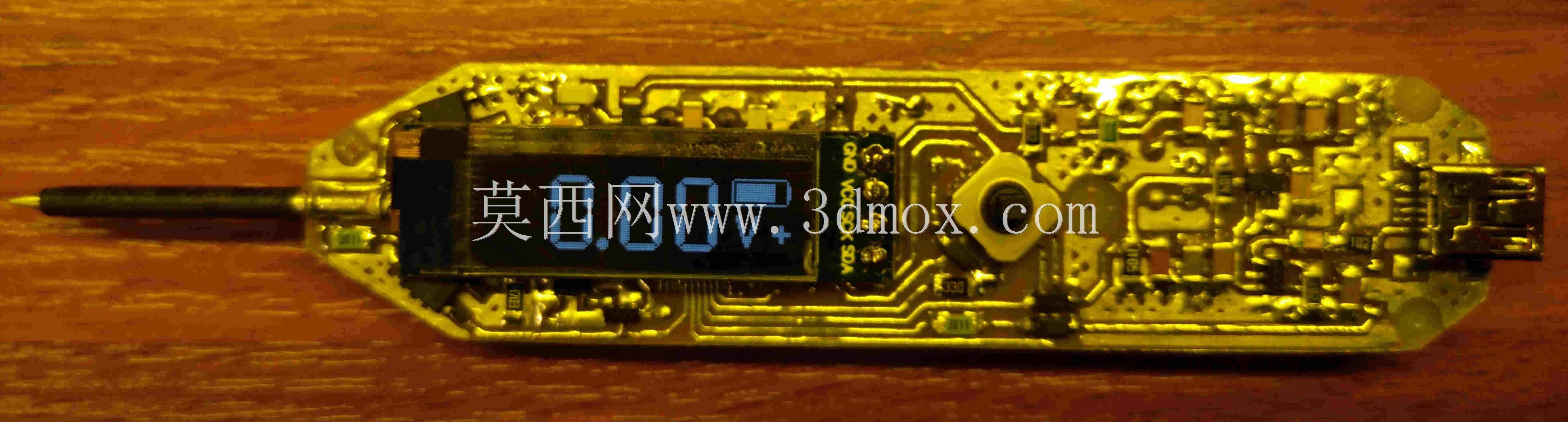 DIY微型电压表探头0-40v V2020。自动融合。