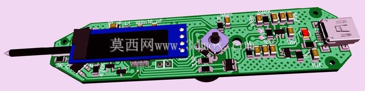DIY微型电压表探头0-40v V2020。自动融合。
