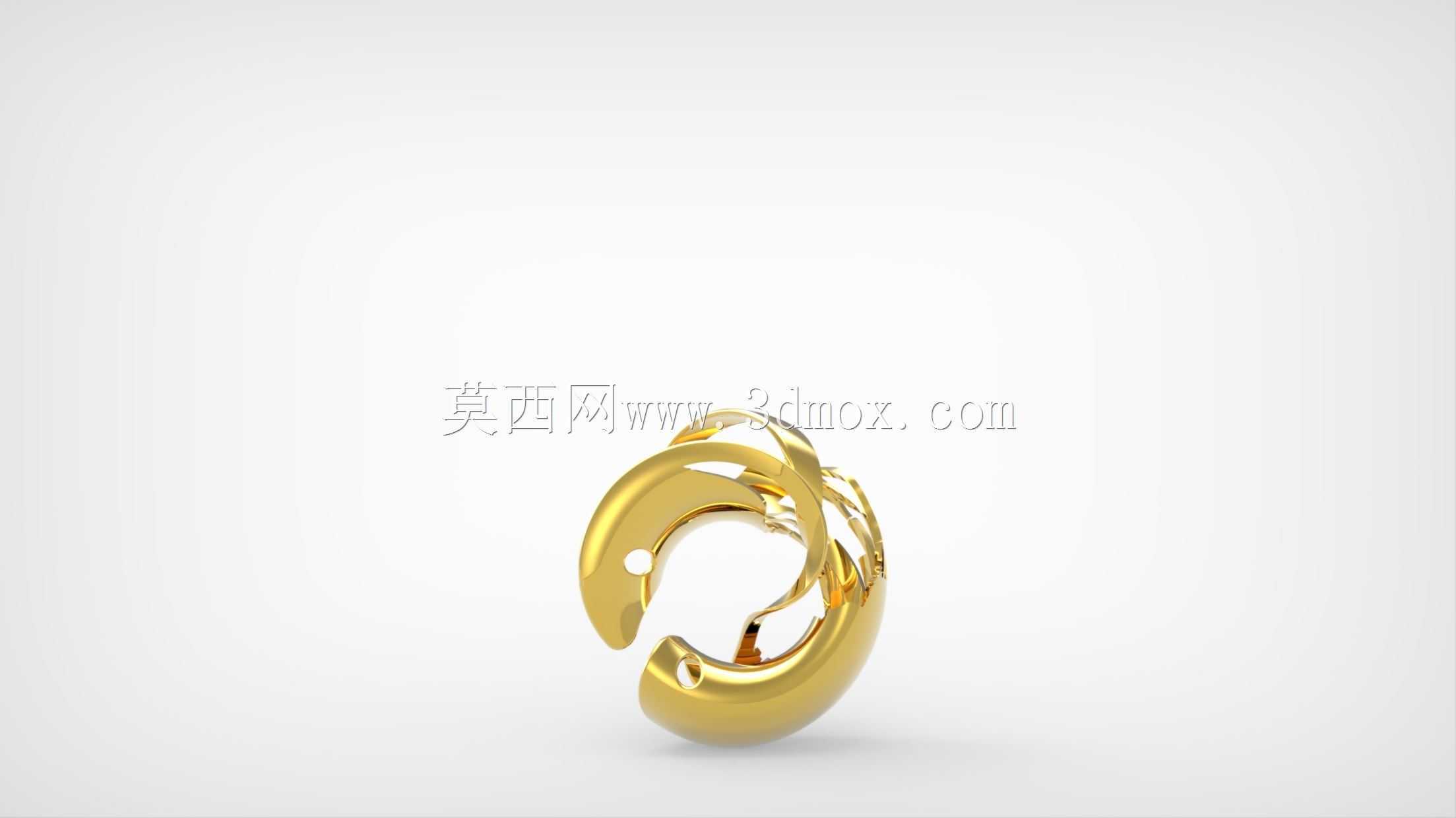 艺术叶行业影响剪影吊坠-叶x VE