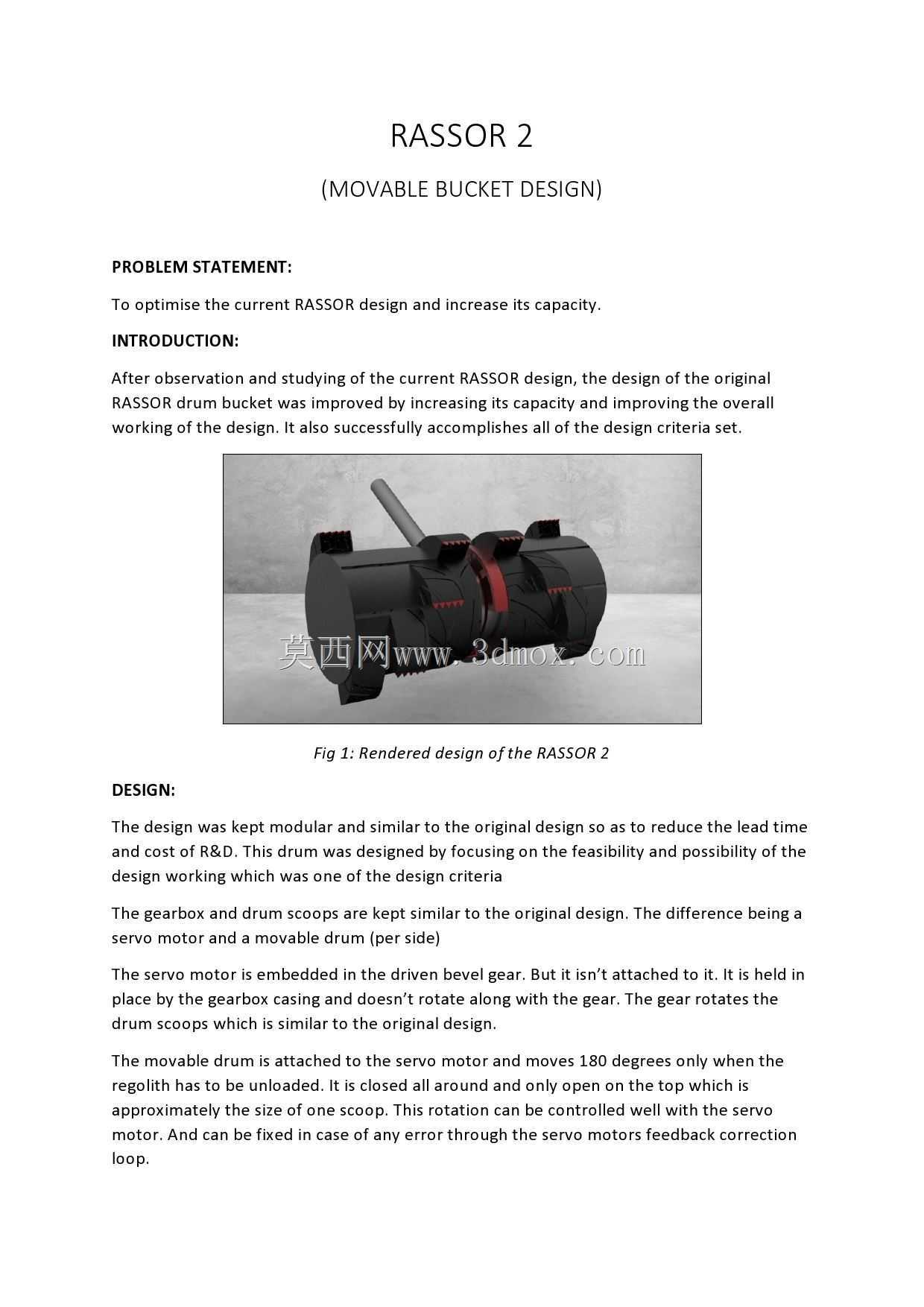 带可移动铲斗附件的RASSOR 2