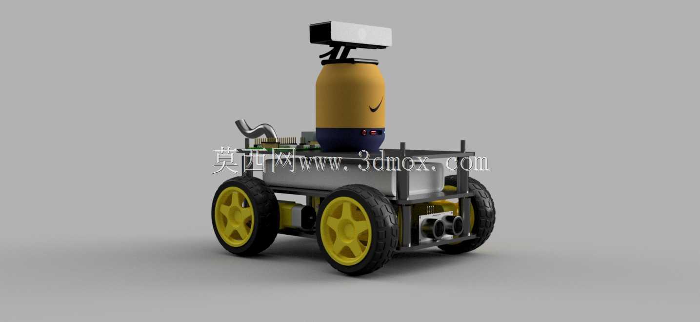 具有3D可打印框架的完整四轮驱动机器人设计