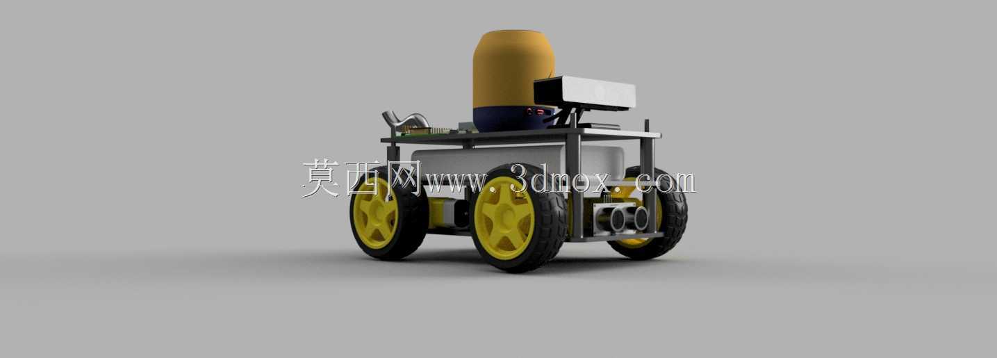 具有3D可打印框架的完整四轮驱动机器人设计