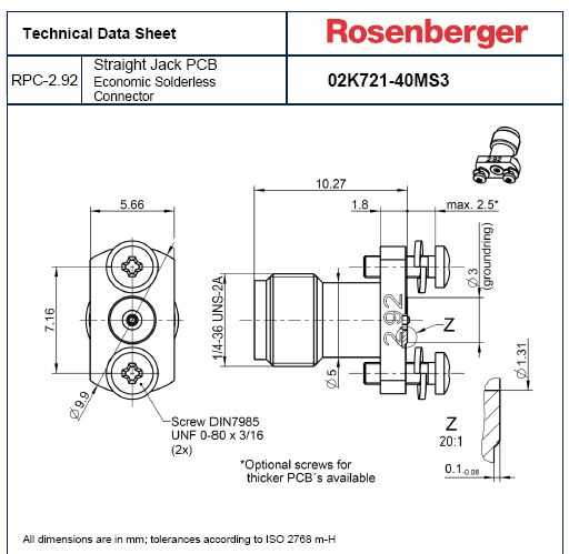 Rosenberger 2.92����2�׷���40 GHz������
