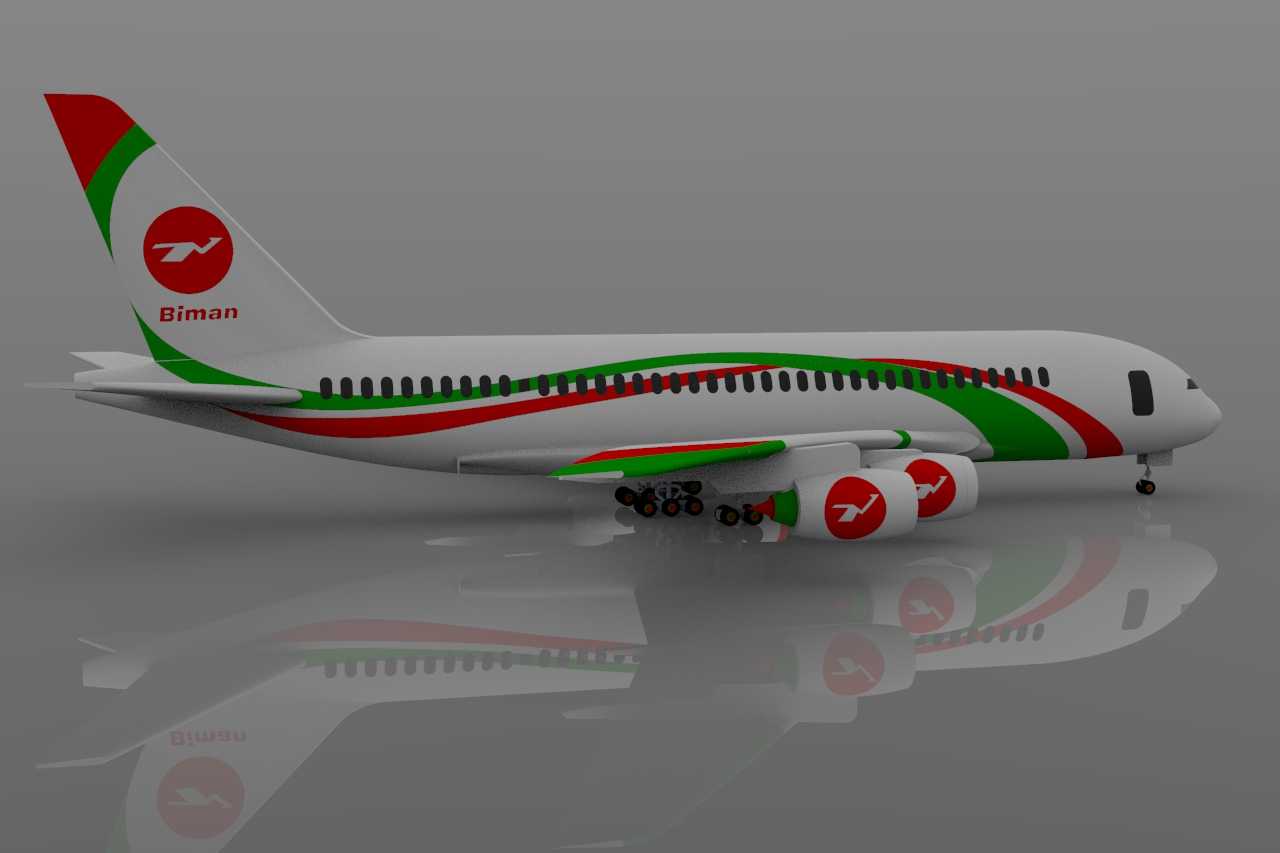 Biman Bangla�����пͳ�a380�����ɻ�