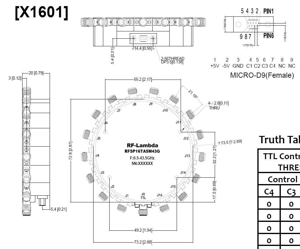 ��ƵLambda 43.5 GHz��V���Σ�����ͬ��SP16T����