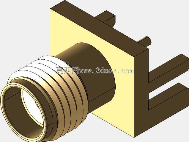 SMA凹形PCB边缘启动连接器,PCB厚度为0.063英寸