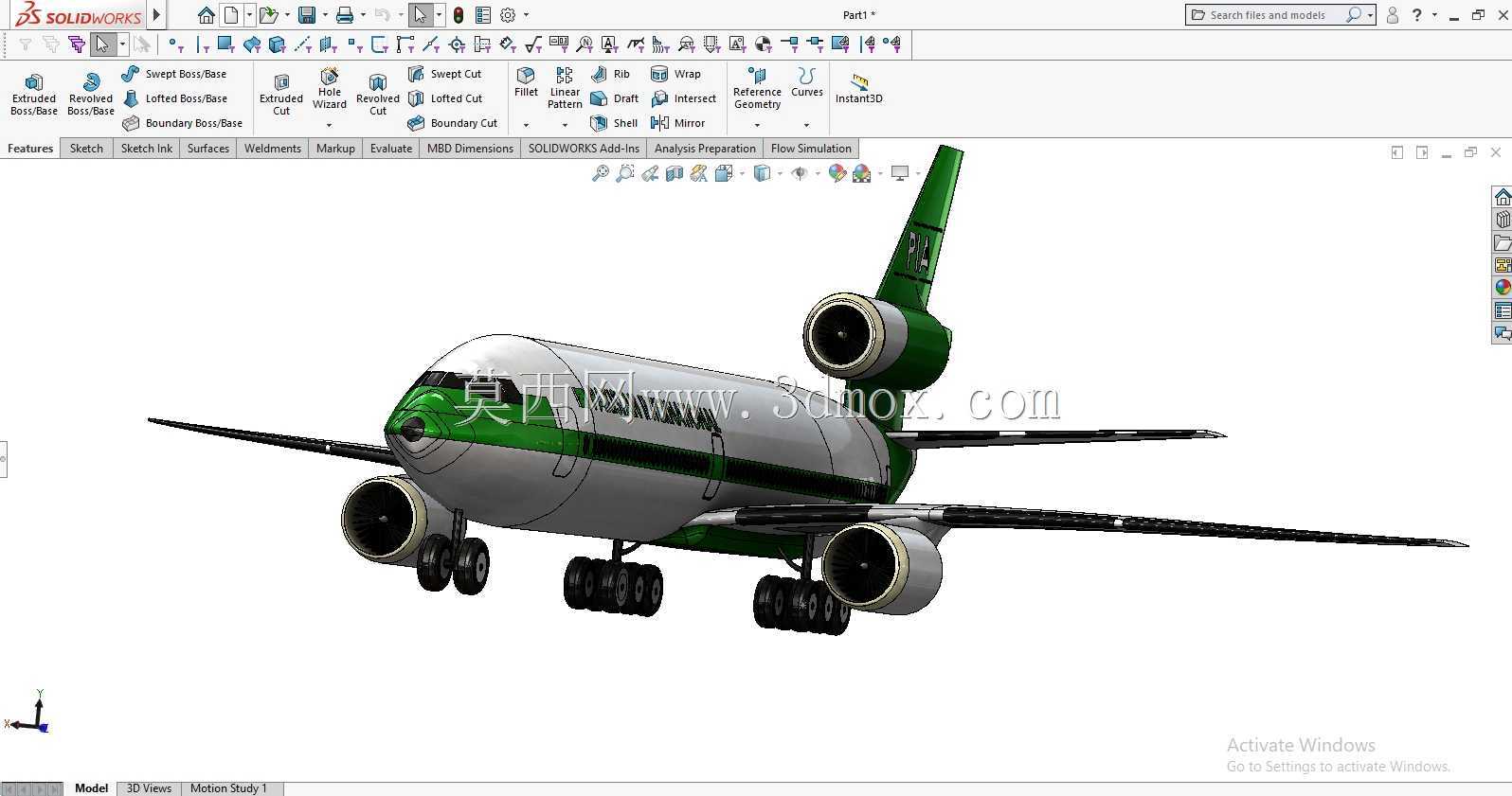 ������ɡ�������˹DC-10��PIAװ����Solidworks��