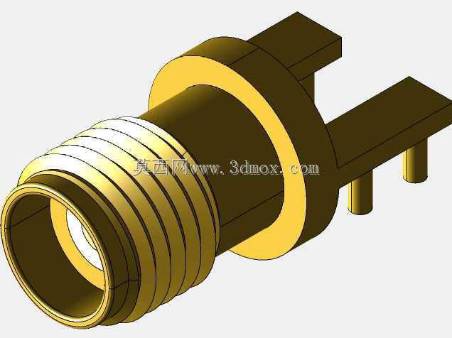 2.92 mm凹形PCB边缘发射连接器,4个支脚