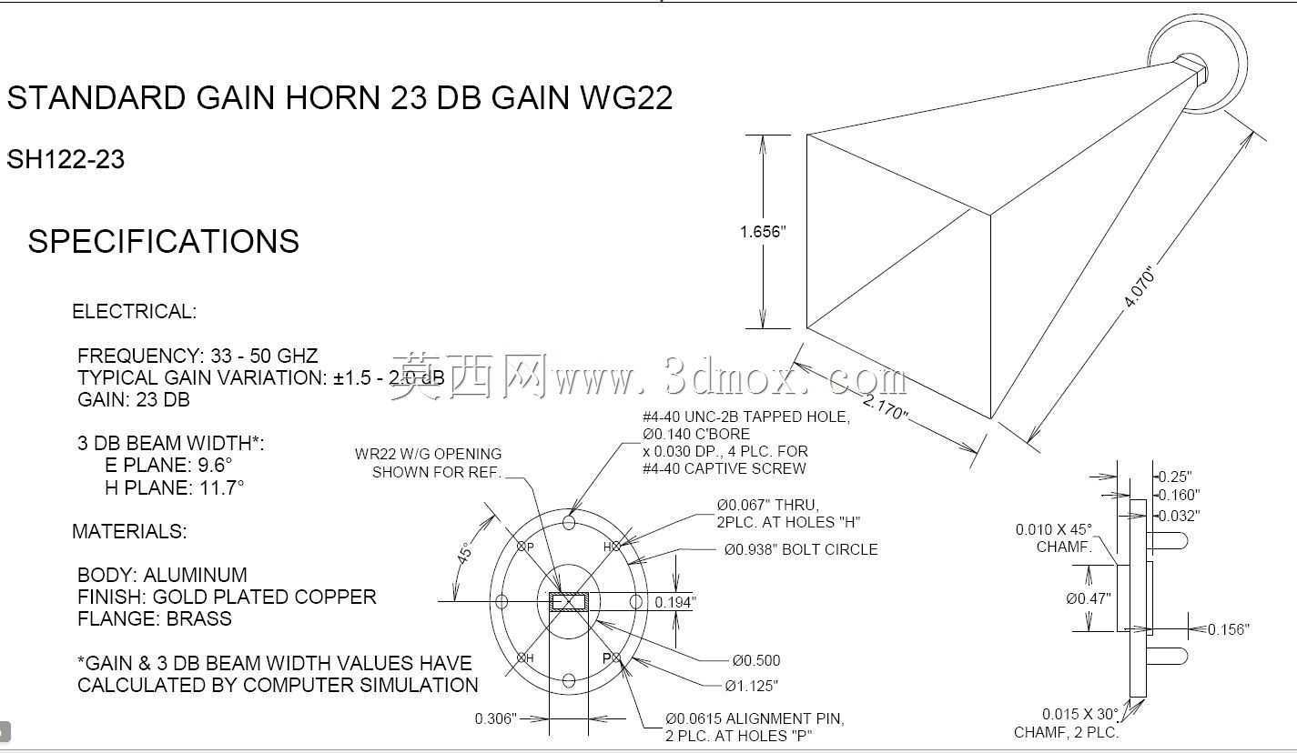 Fairview΢��33��50 GHz�������ߣ���WR-22������+23 db���棩