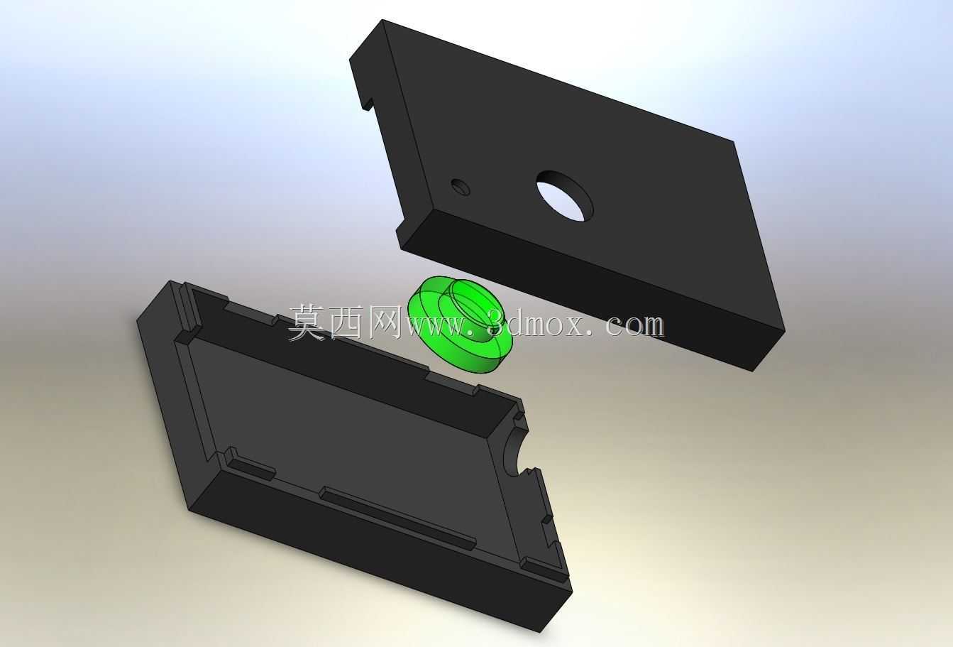 3D可打印塑料外壳,用于3D机器人遥测收发器和电缆插头