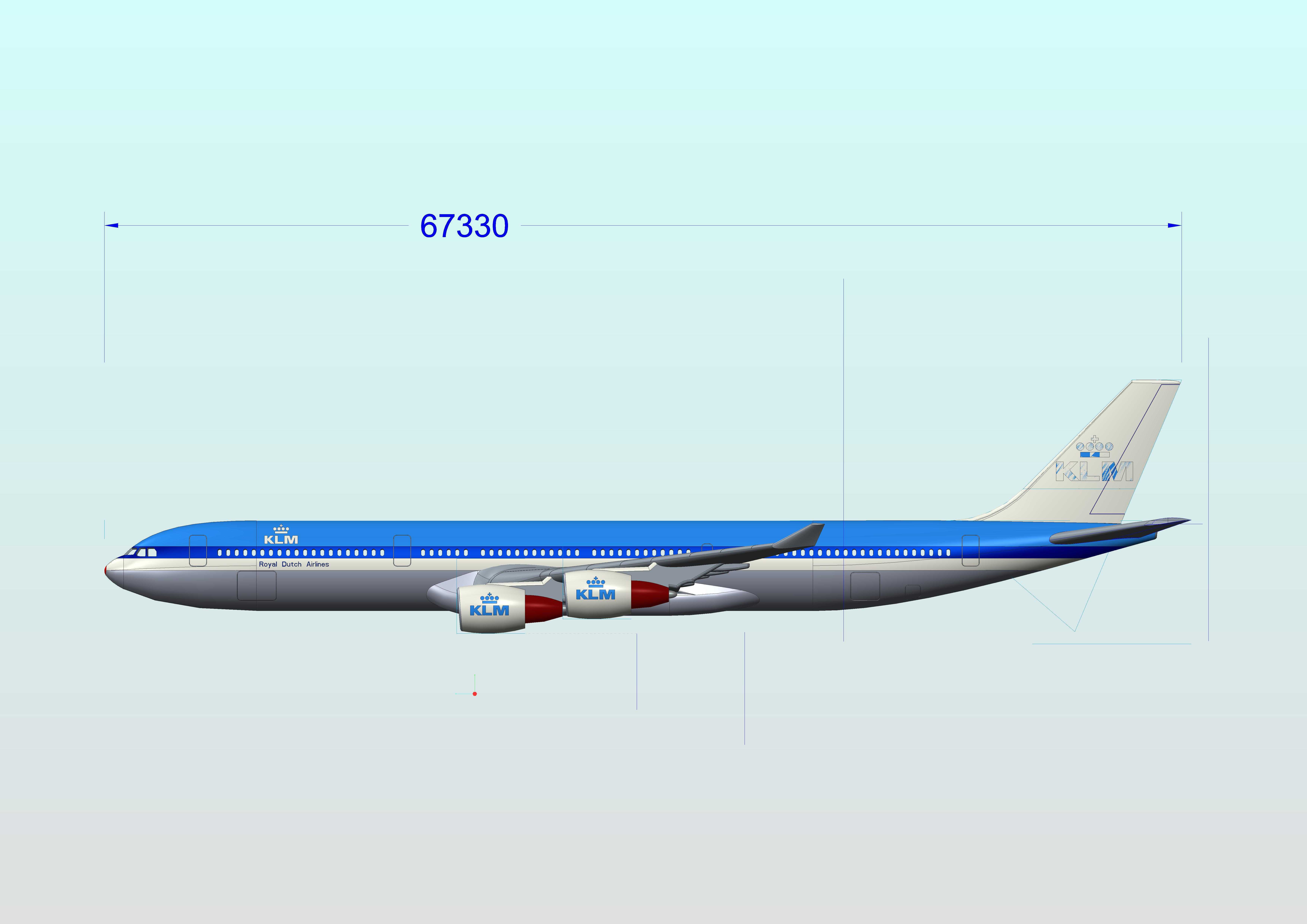 �տ�a340 500 KLM