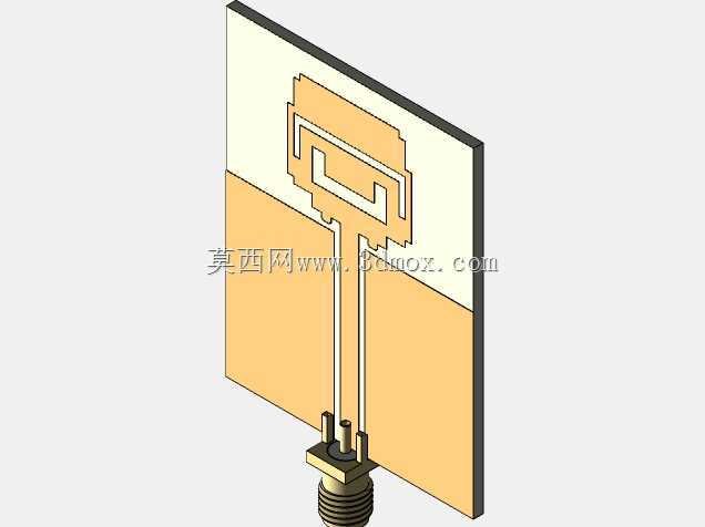 双带阻共面波导馈电超宽带微带PCB天线