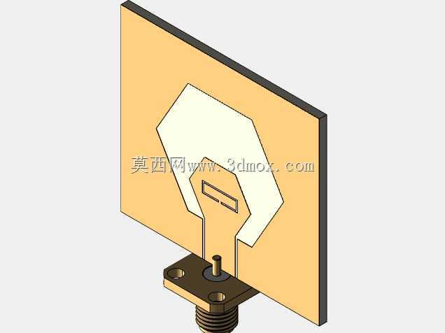 带WLAN带阻的六角槽UWB单极PCB天线