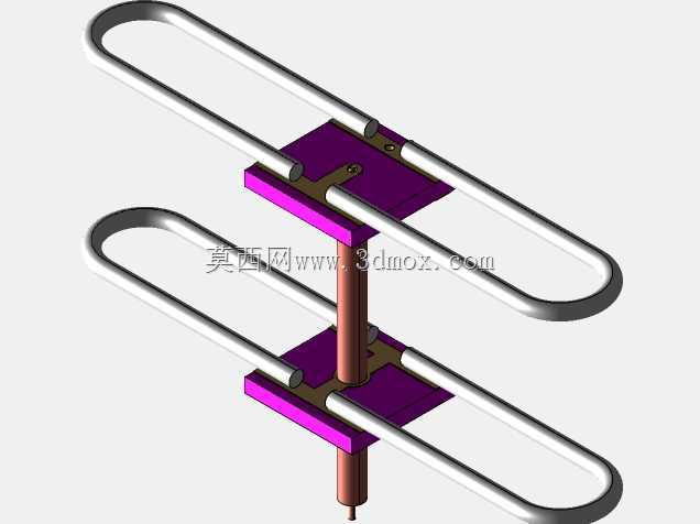 回形针5.8 GHz折叠偶极子,带反射器