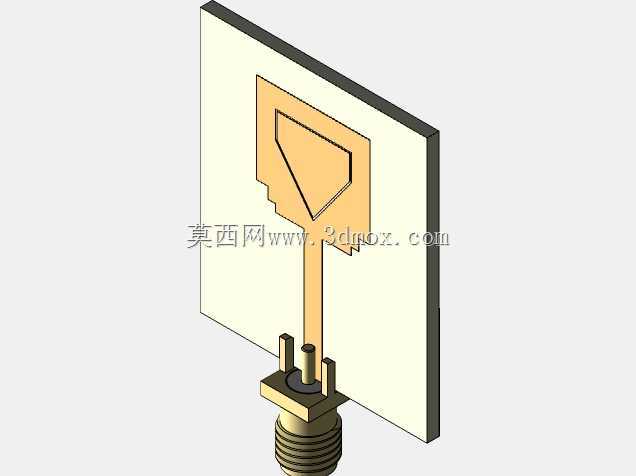 带缺口多边形槽超宽带微带PCB天线