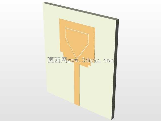 带缺口多边形槽超宽带微带PCB天线