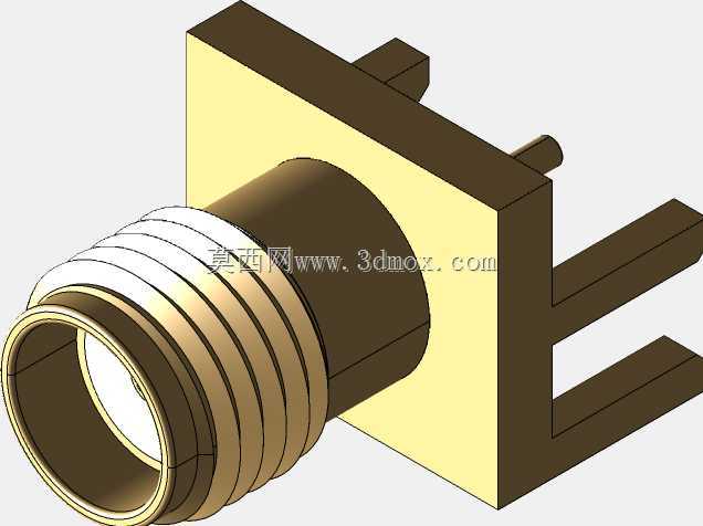 SMA凹形PCB边缘启动连接器,PCB厚度为0.093英寸