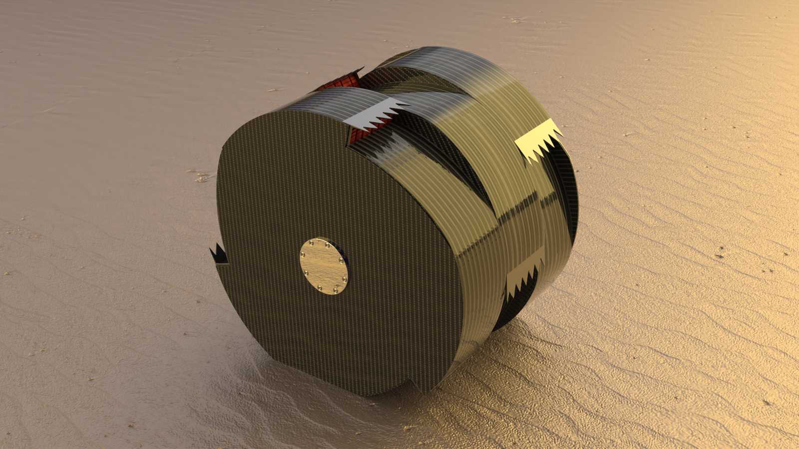 带动叶片的铲斗滚筒