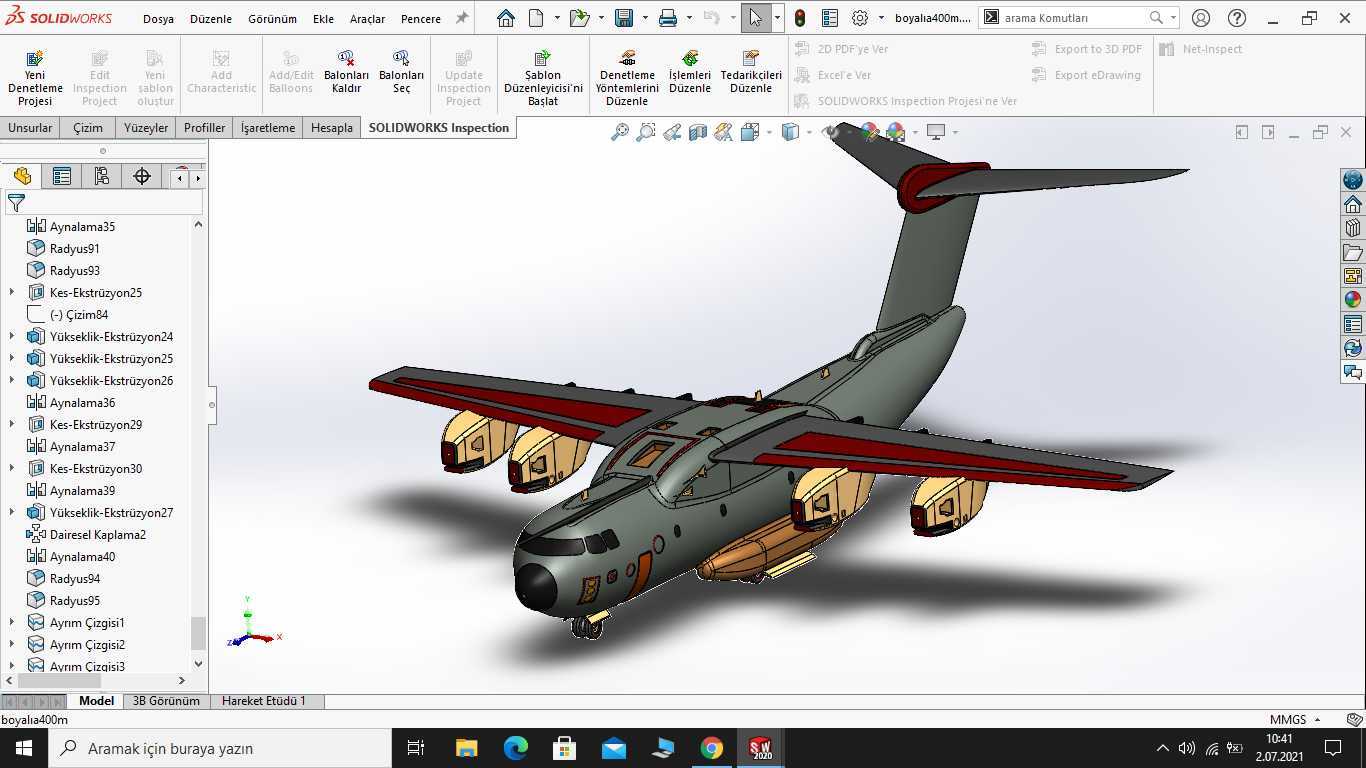 A400M���û��˷ɻ���SOLIDWORKS 2020��