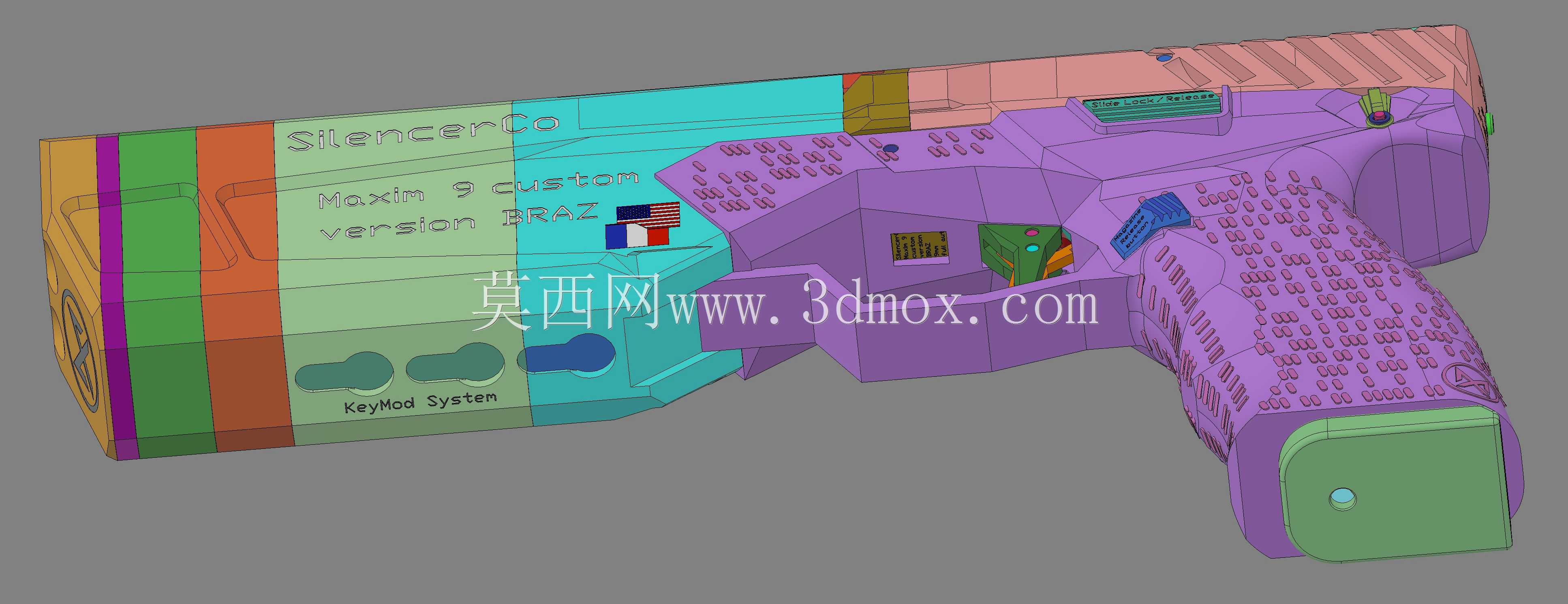 ǹ������Co Maxim 9���ư�BRAZ 9mm Braziu 3D fusion360