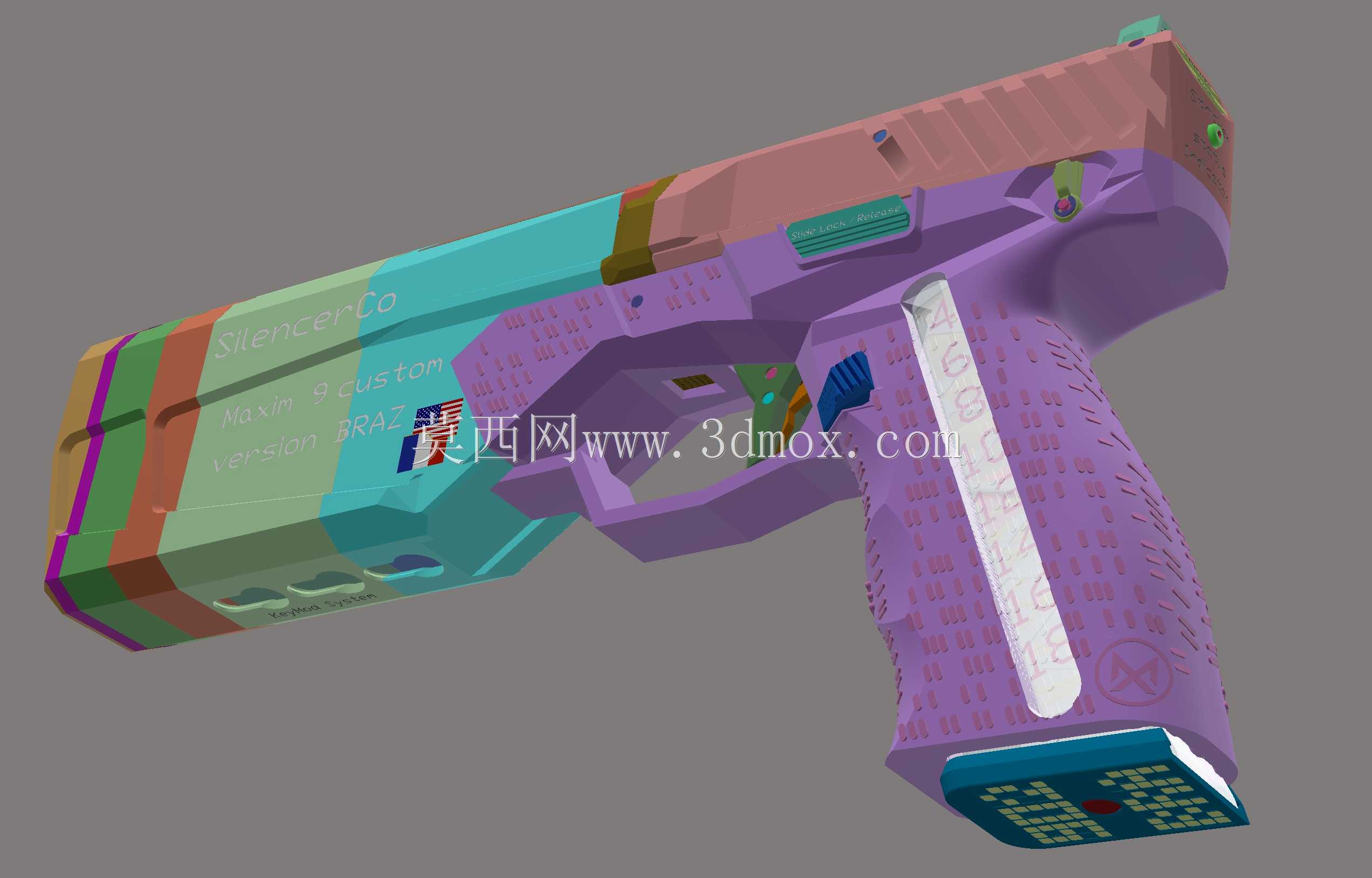 ǹ������Co Maxim 9���ư�BRAZ 9mm Braziu 3D fusion360