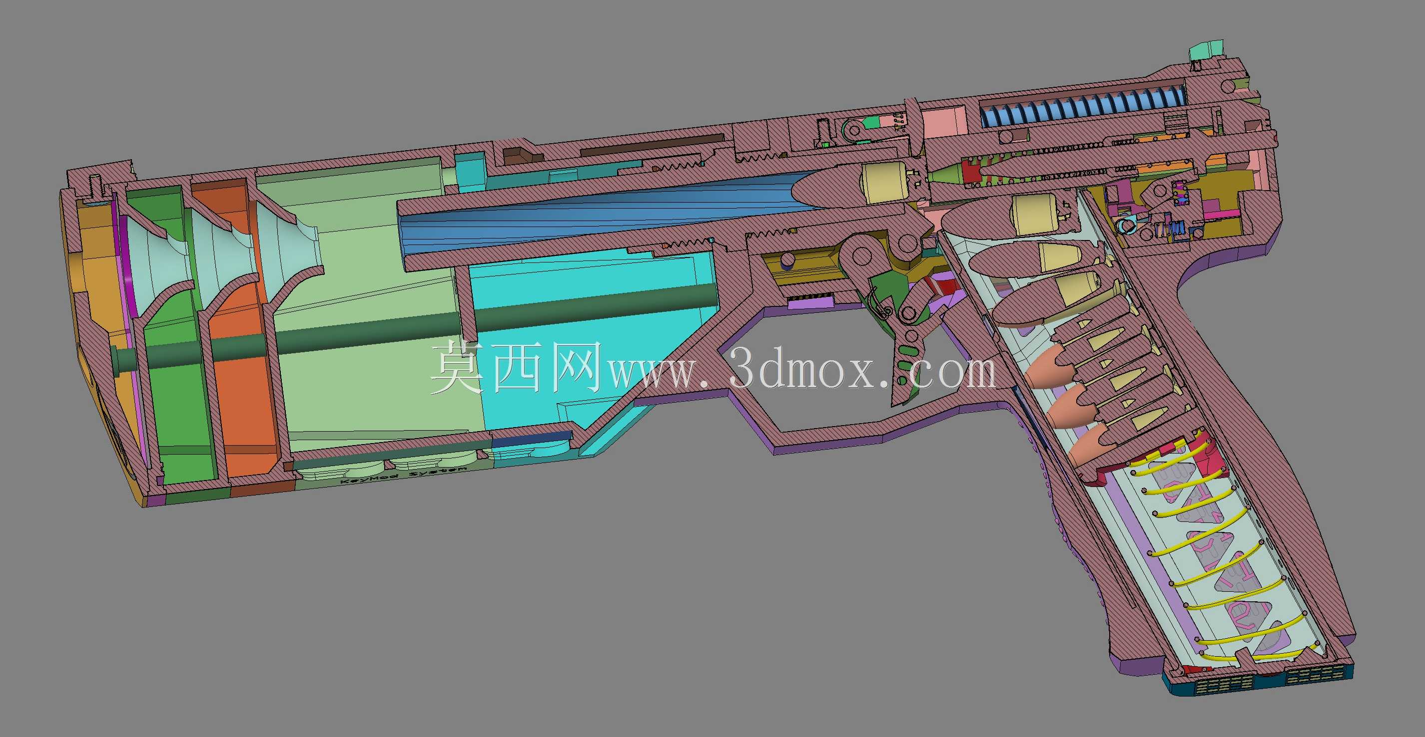 ǹ������Co Maxim 9���ư�BRAZ 9mm Braziu 3D fusion360
