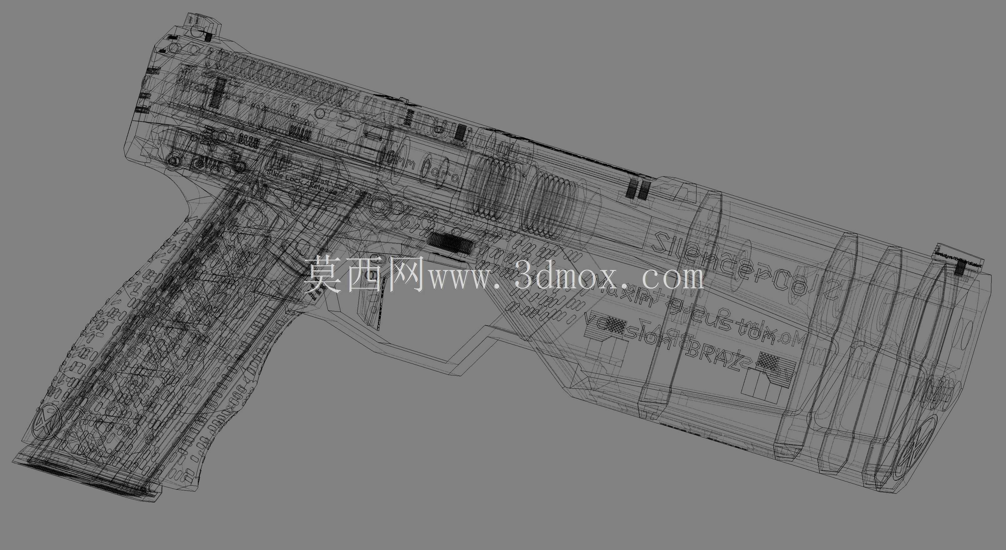 ǹ������Co Maxim 9���ư�BRAZ 9mm Braziu 3D fusion360