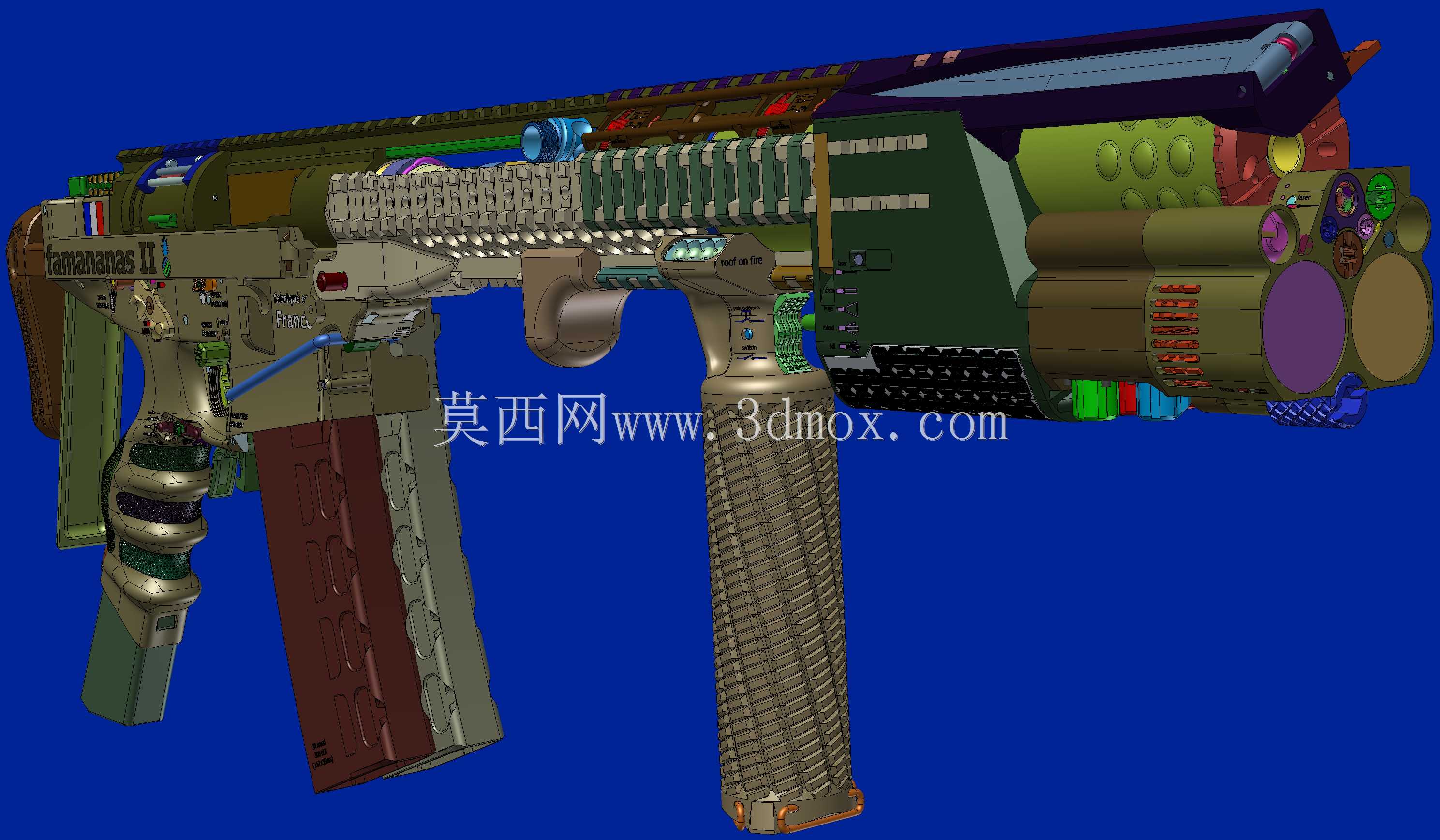 概念设计定制300灯罩黑色aac 7.62x35mm钎焊正在进行V.3