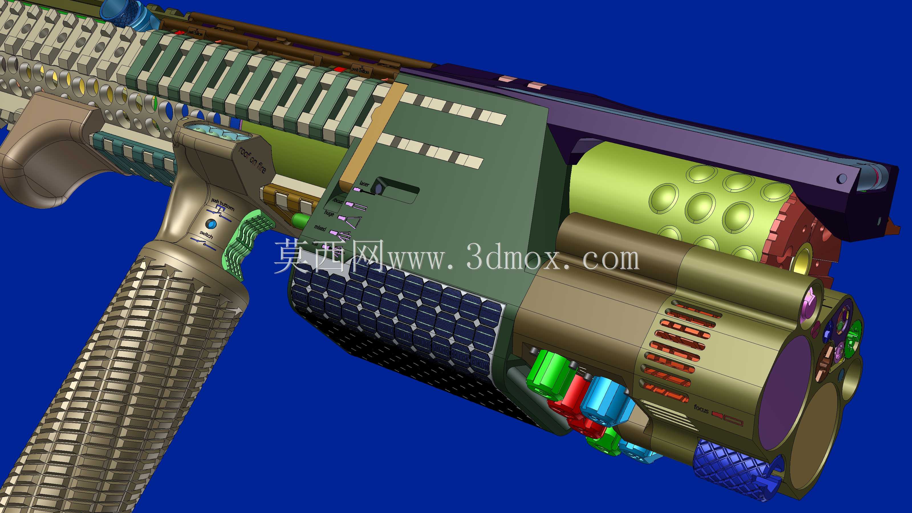 概念设计定制300灯罩黑色aac 7.62x35mm钎焊正在进行V.3