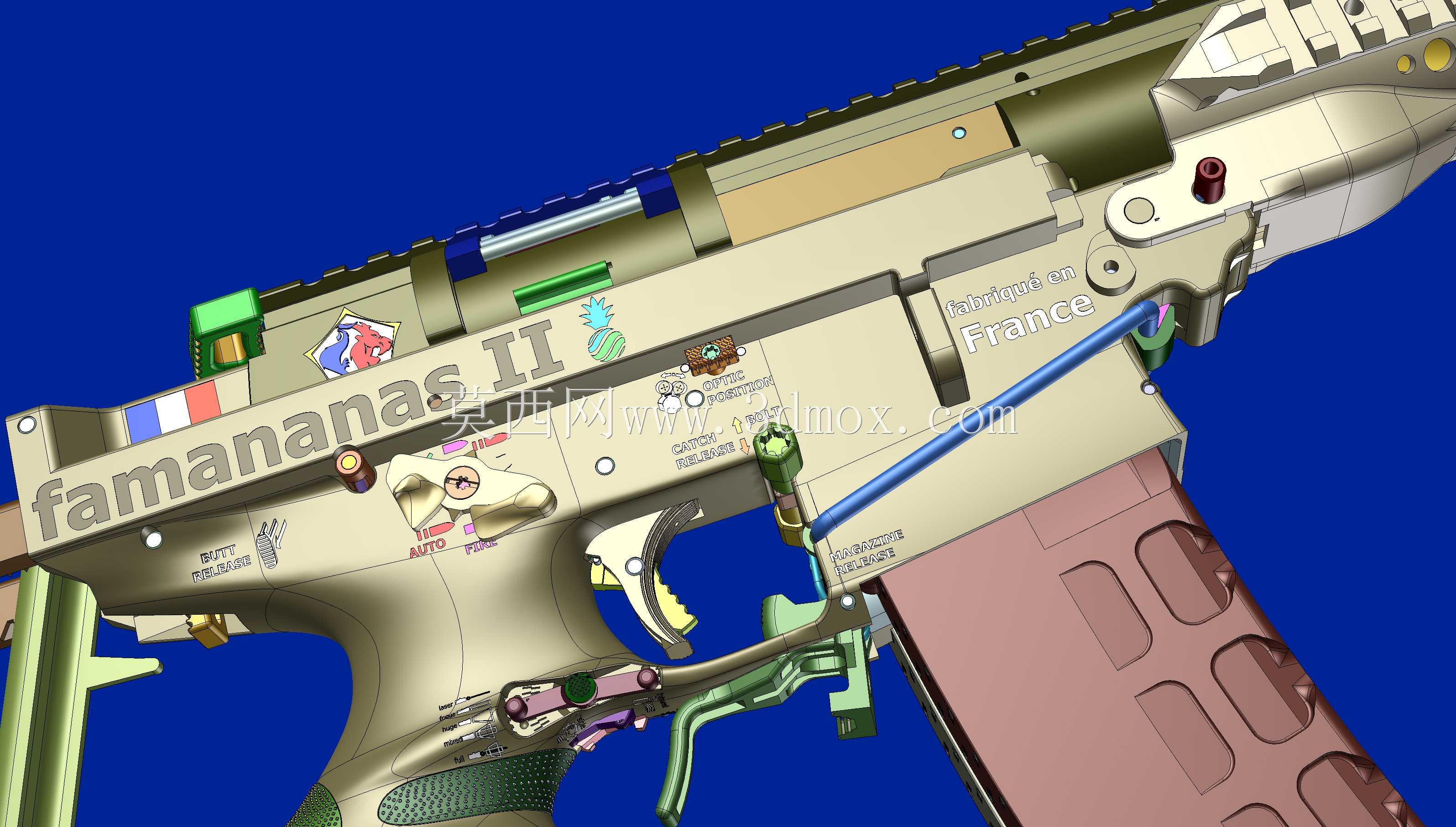 概念设计定制300灯罩黑色aac 7.62x35mm钎焊正在进行V.3