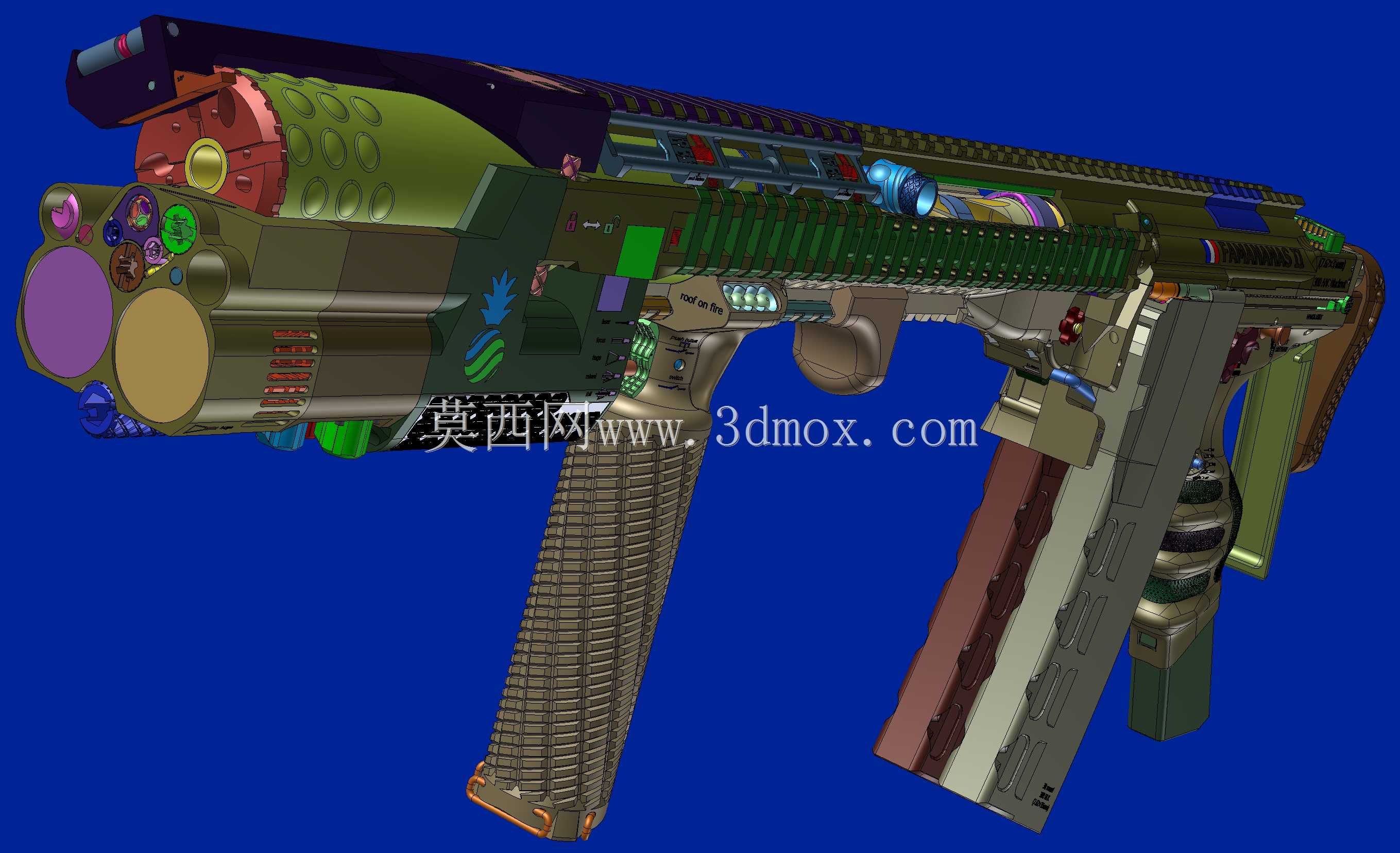 概念设计定制300灯罩黑色aac 7.62x35mm钎焊正在进行V.3