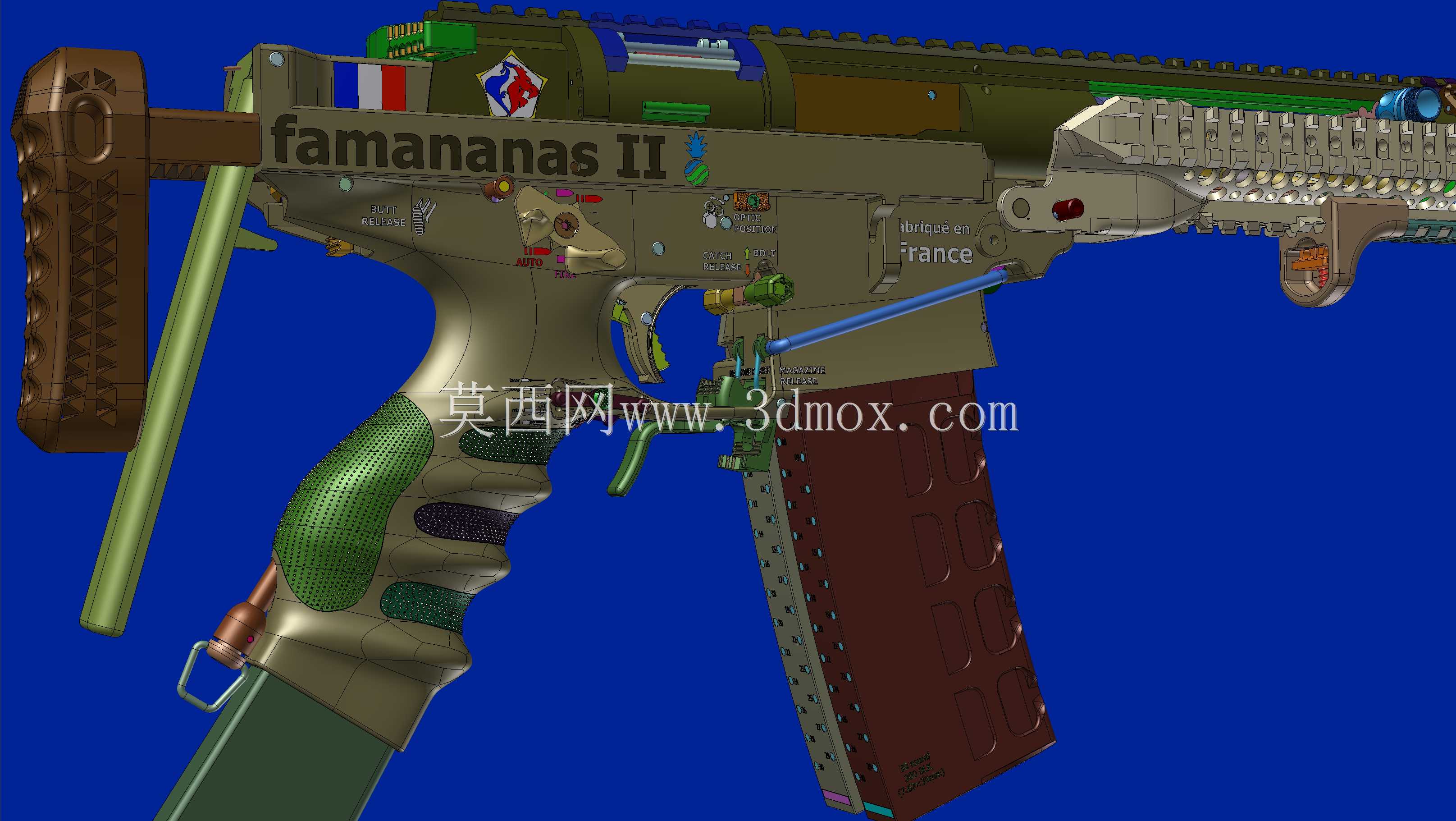 概念设计定制300灯罩黑色aac 7.62x35mm钎焊正在进行V.3