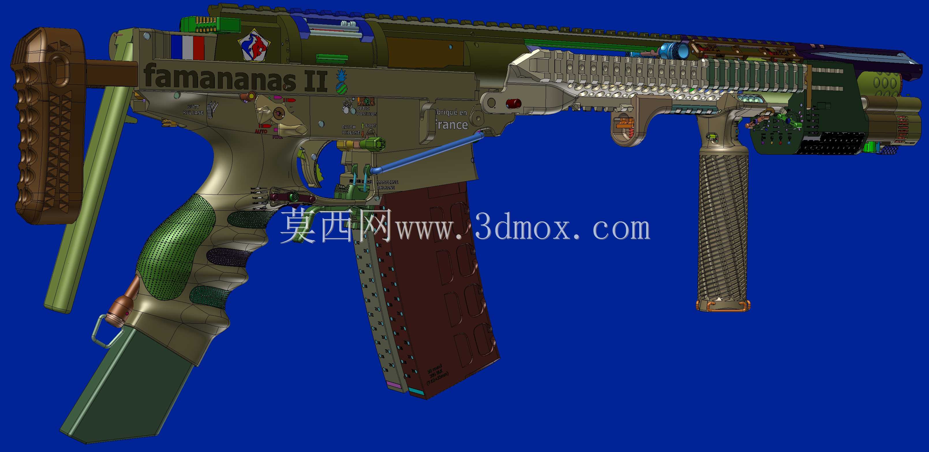 概念设计定制300灯罩黑色aac 7.62x35mm钎焊正在进行V.3