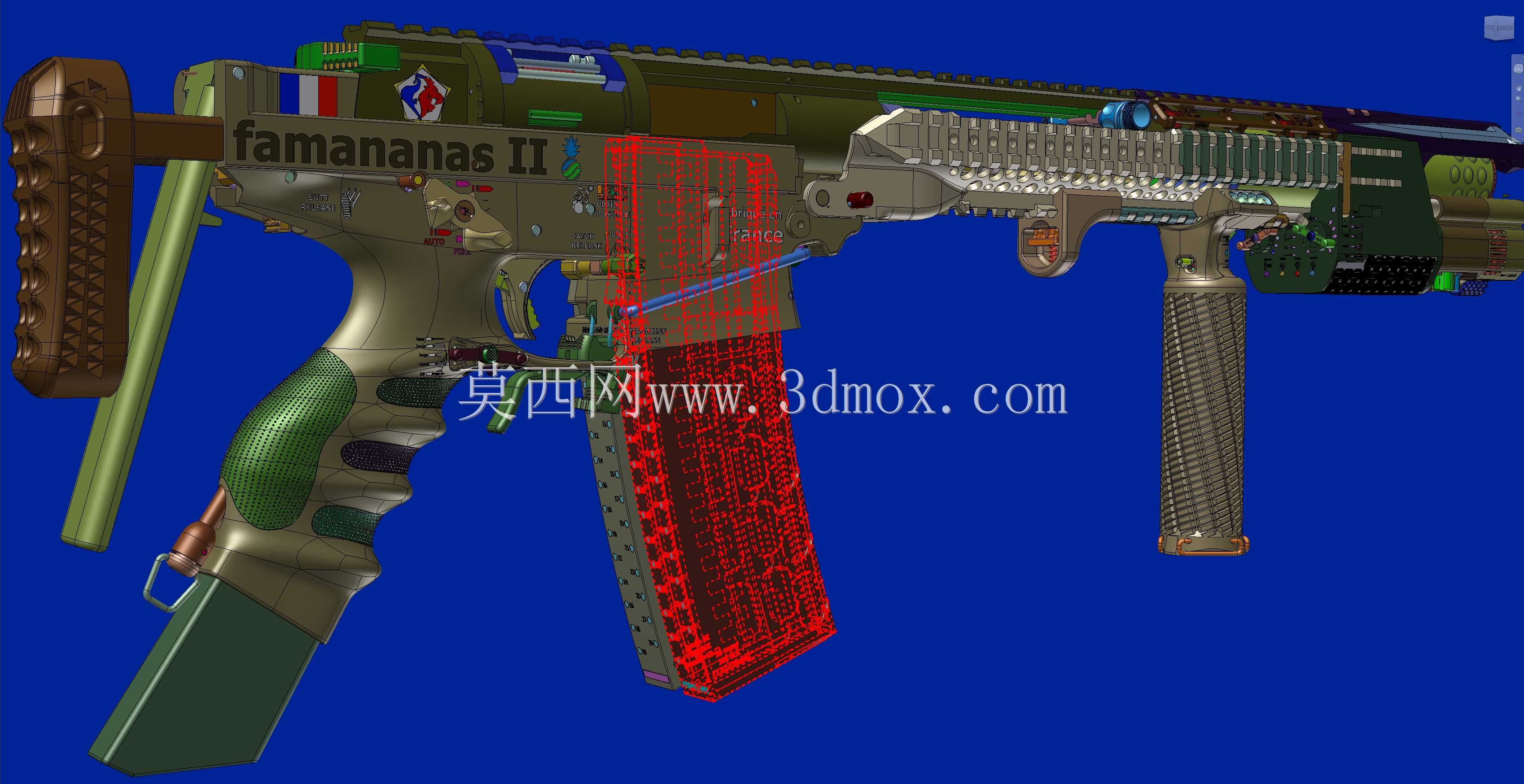 概念设计定制300灯罩黑色aac 7.62x35mm钎焊正在进行V.3