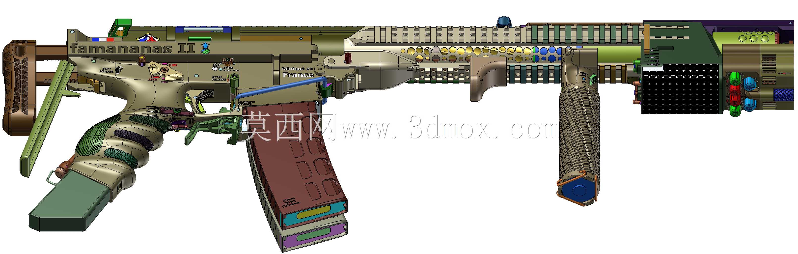 概念设计定制300灯罩黑色aac 7.62x35mm钎焊正在进行V.3