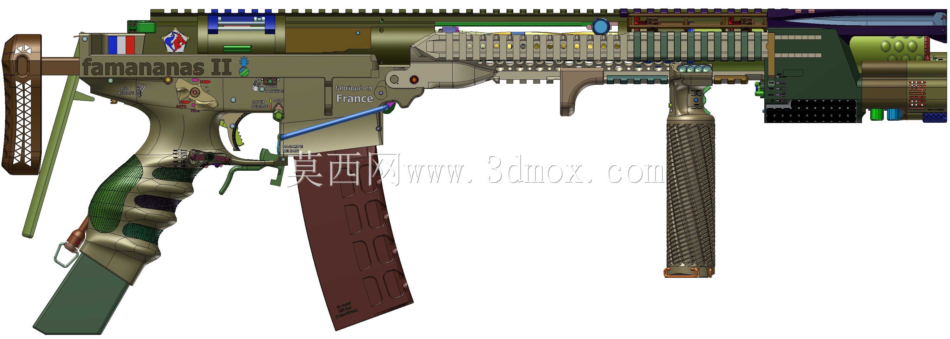 概念设计定制300灯罩黑色aac 7.62x35mm钎焊正在进行V.3