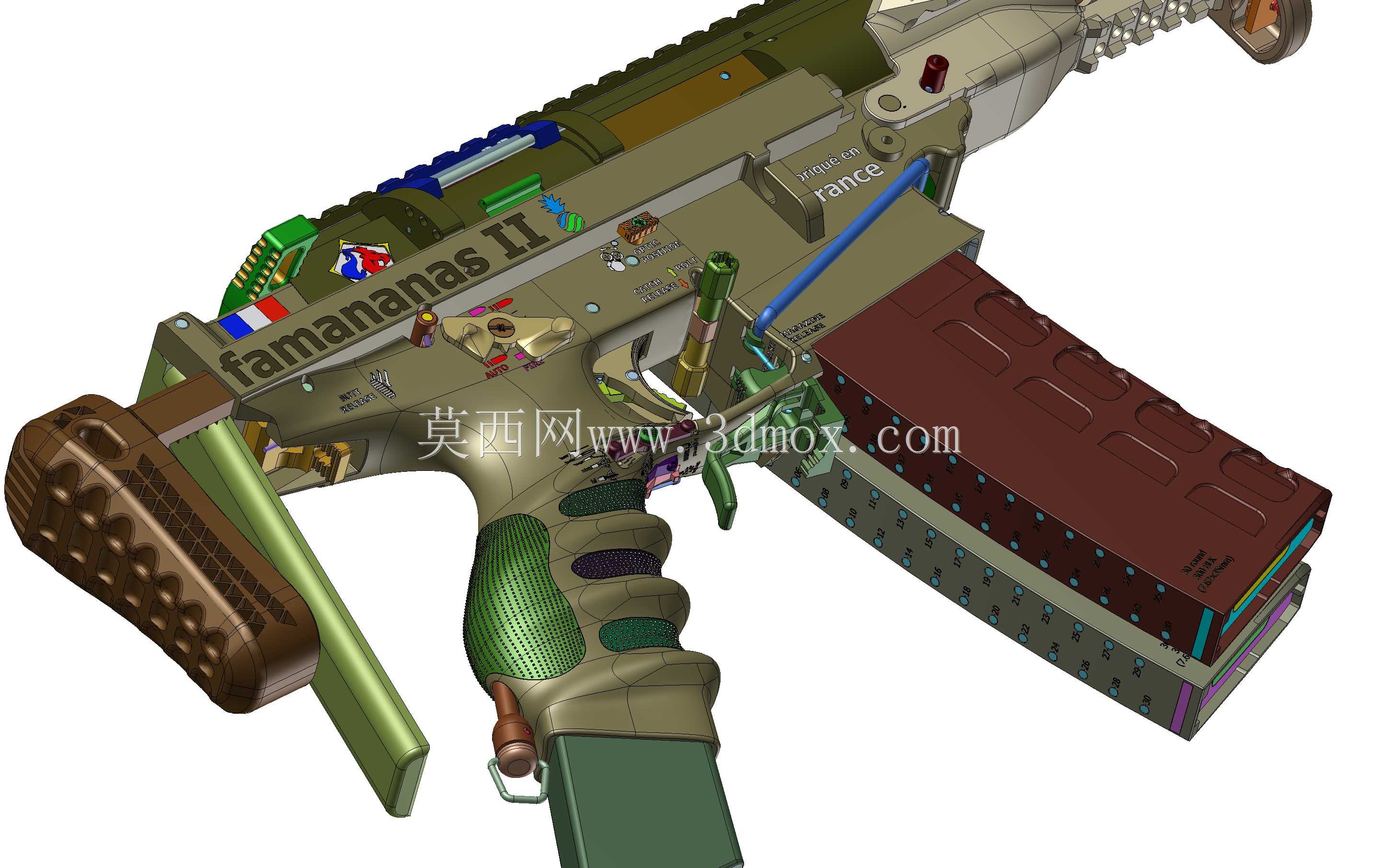 概念设计定制300灯罩黑色aac 7.62x35mm钎焊正在进行V.3