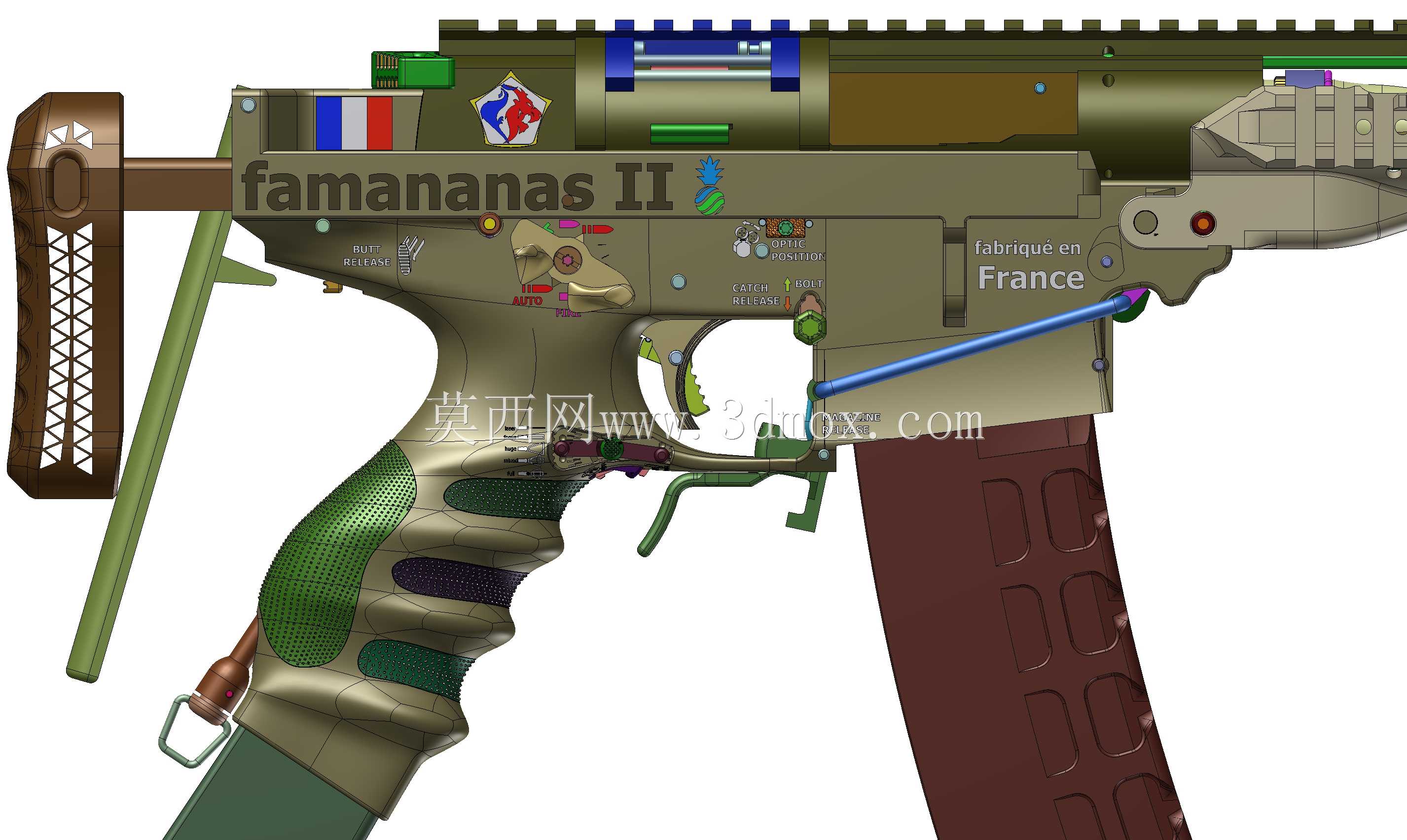 概念设计定制300灯罩黑色aac 7.62x35mm钎焊正在进行V.3