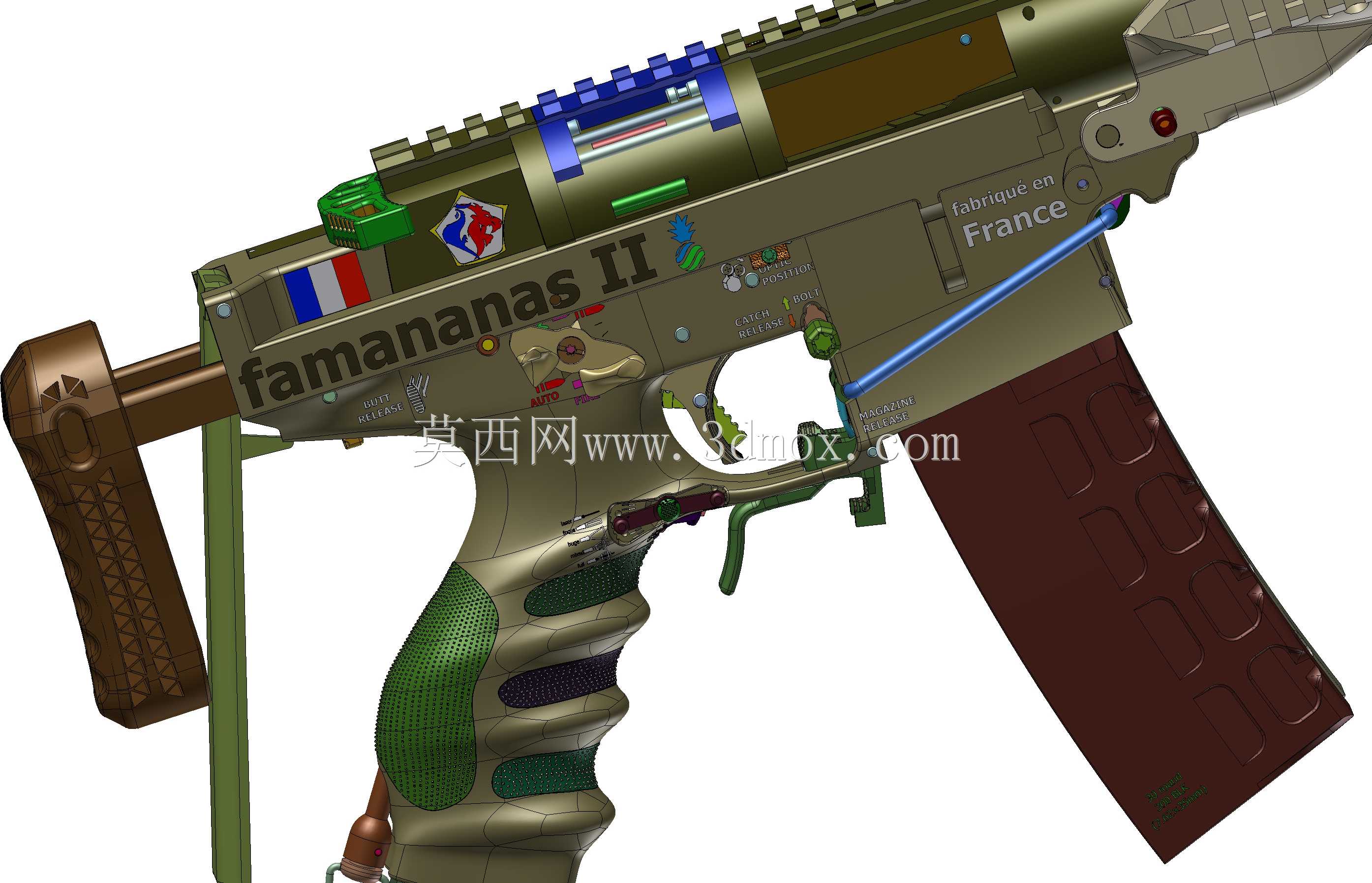 概念设计定制300灯罩黑色aac 7.62x35mm钎焊正在进行V.3