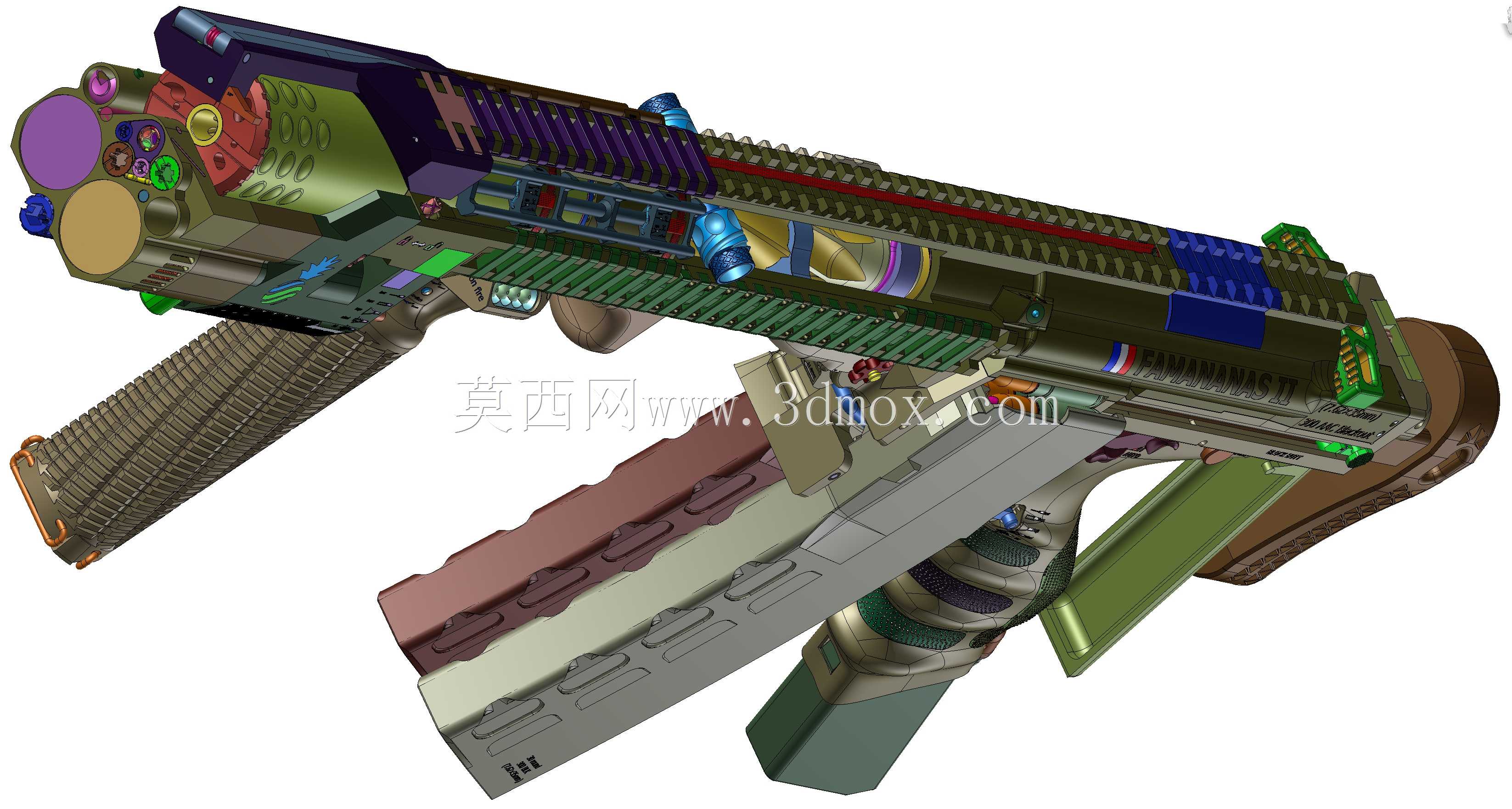概念设计定制300灯罩黑色aac 7.62x35mm钎焊正在进行V.3