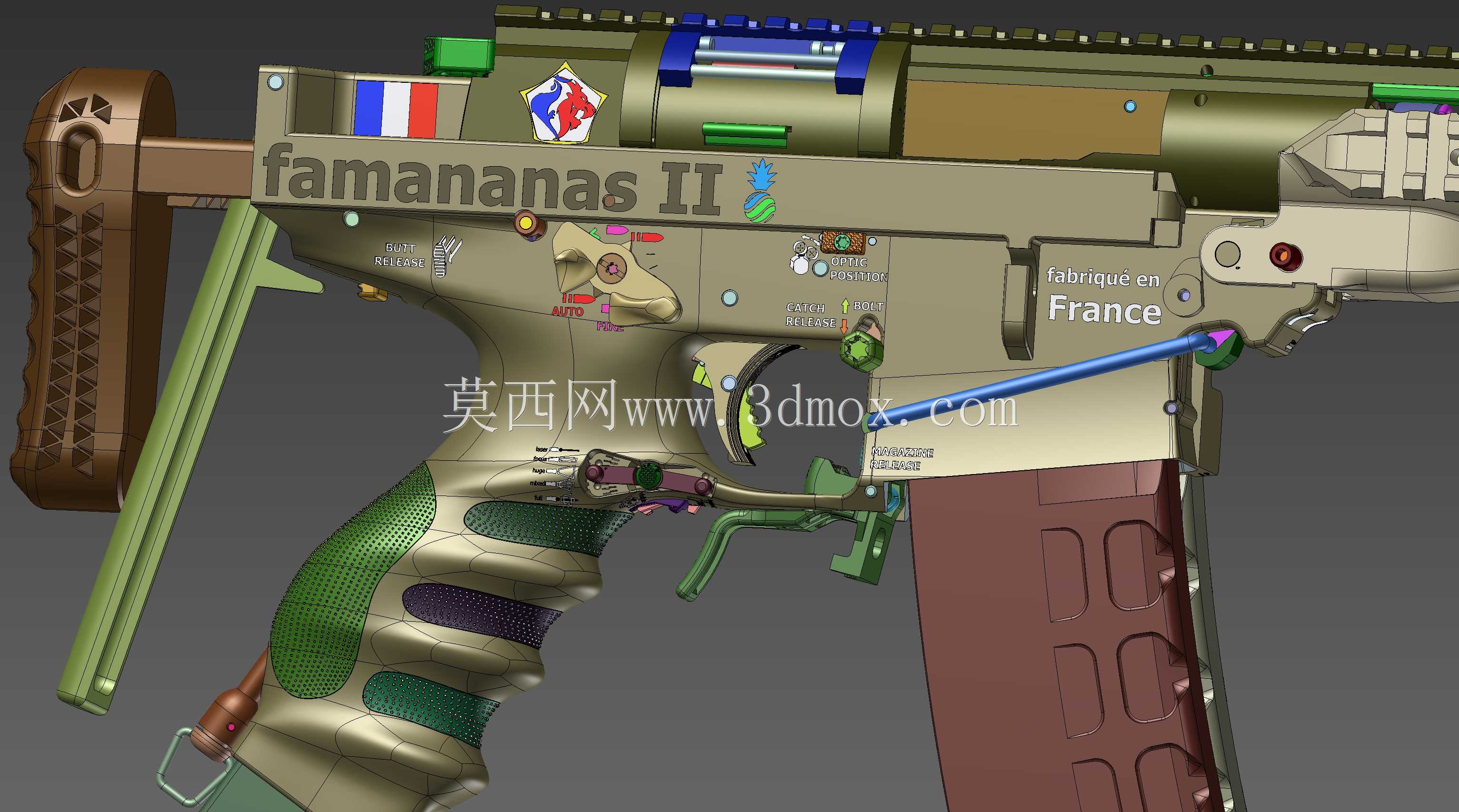 概念设计定制300灯罩黑色aac 7.62x35mm钎焊正在进行V.3