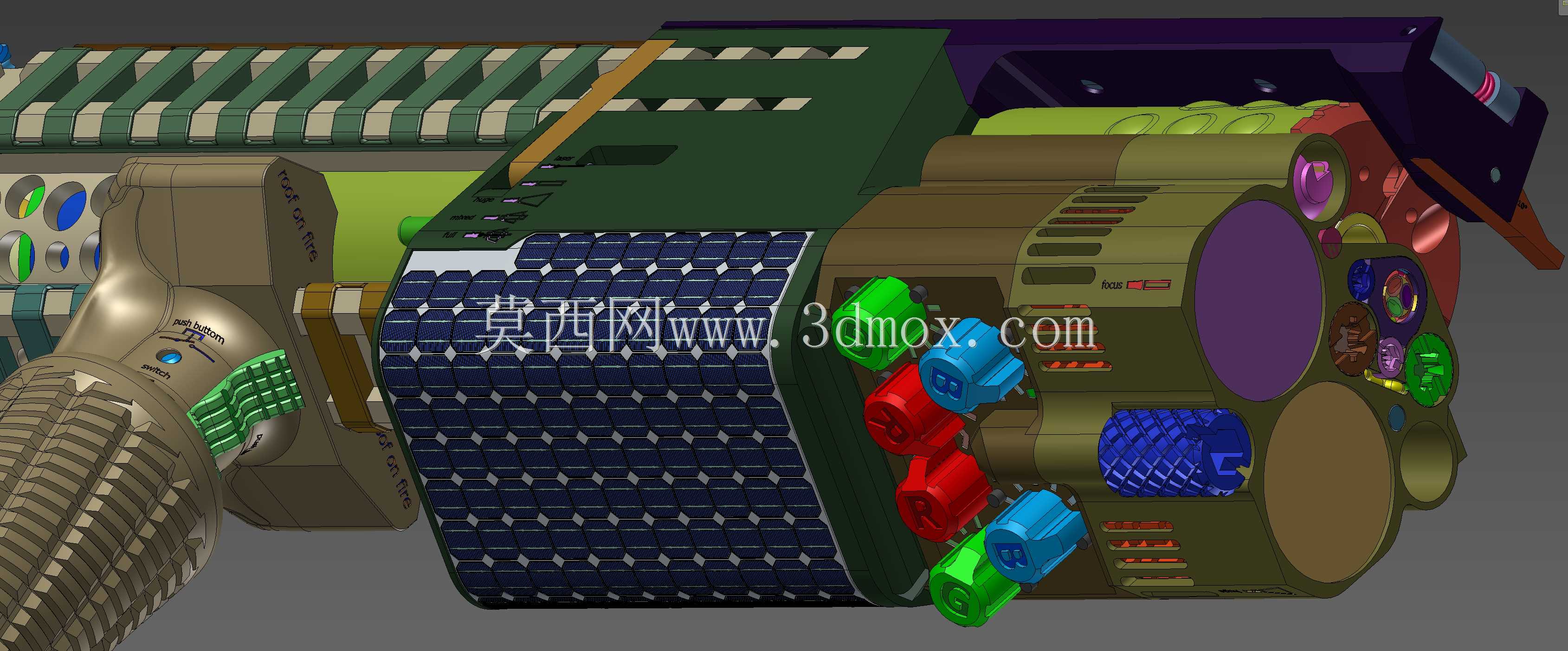 概念设计定制300灯罩黑色aac 7.62x35mm钎焊正在进行V.3