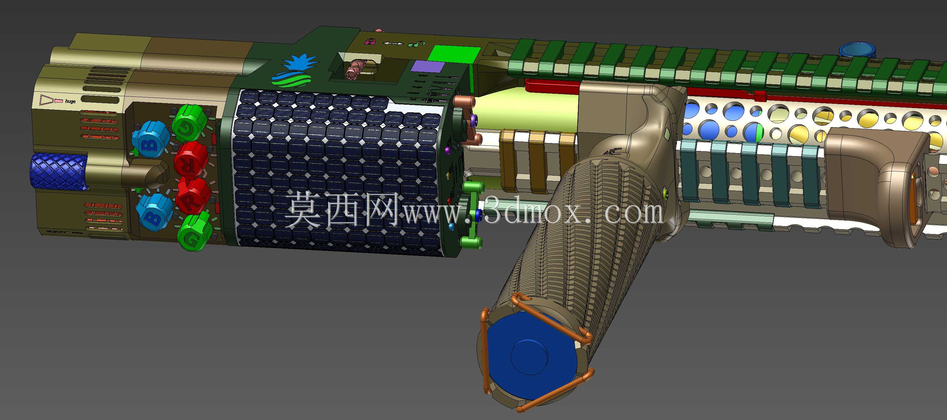 概念设计定制300灯罩黑色aac 7.62x35mm钎焊正在进行V.3