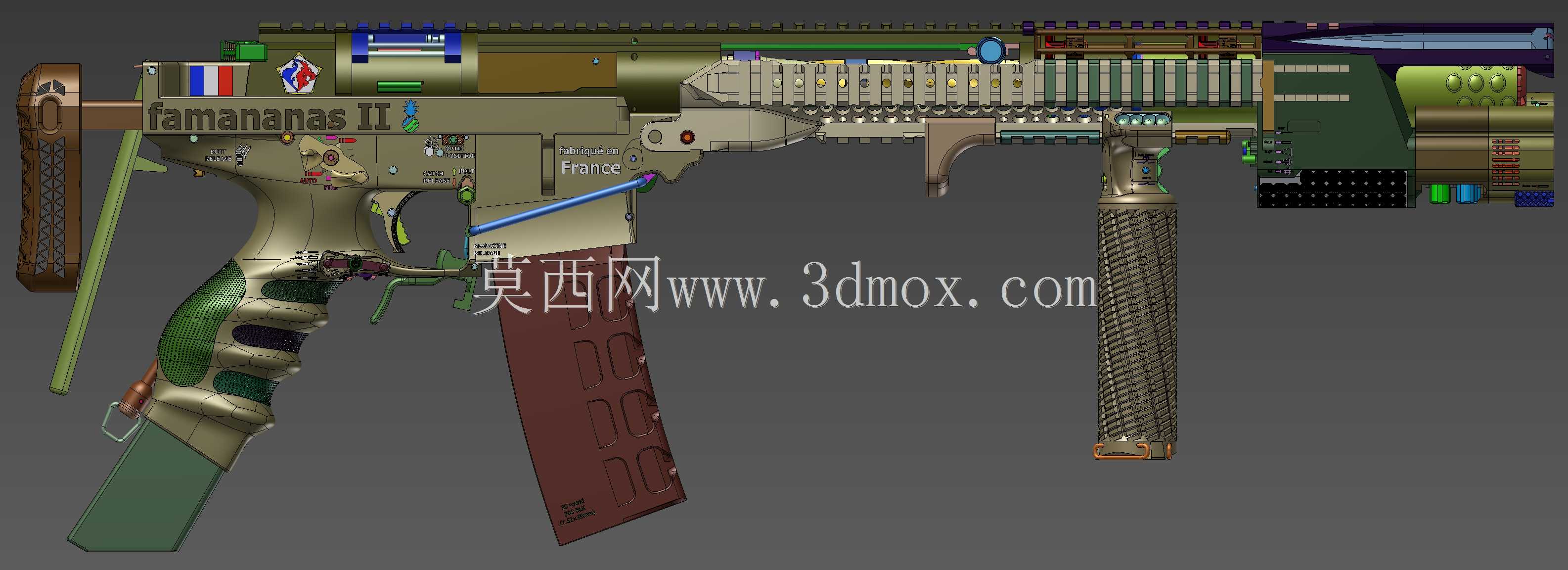 概念设计定制300灯罩黑色aac 7.62x35mm钎焊正在进行V.3