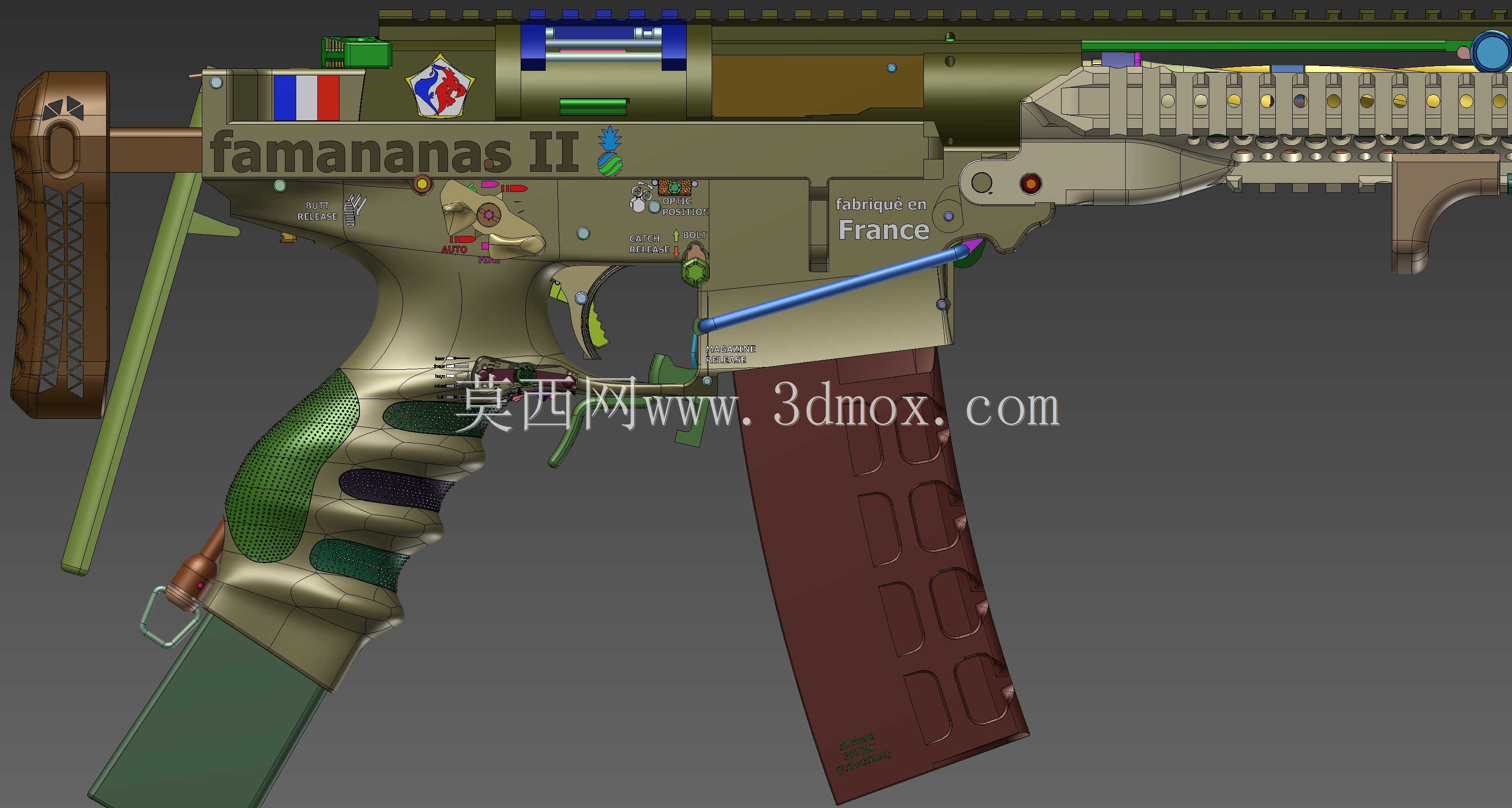 概念设计定制300灯罩黑色aac 7.62x35mm钎焊正在进行V.3