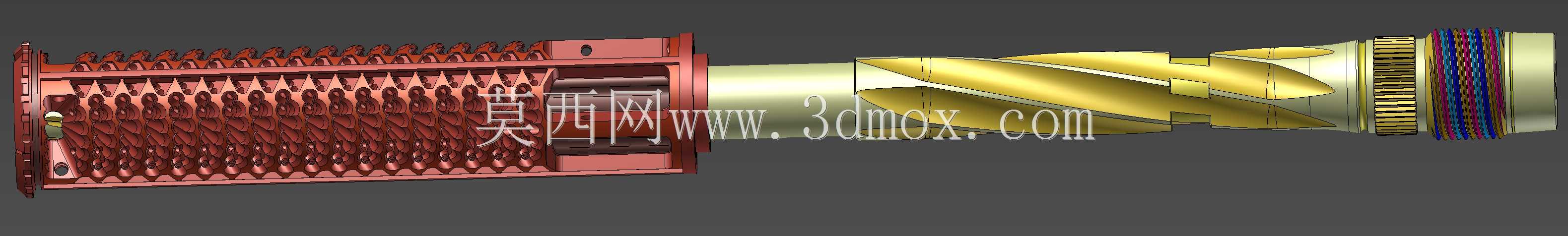概念设计定制300灯罩黑色aac 7.62x35mm钎焊正在进行V.3