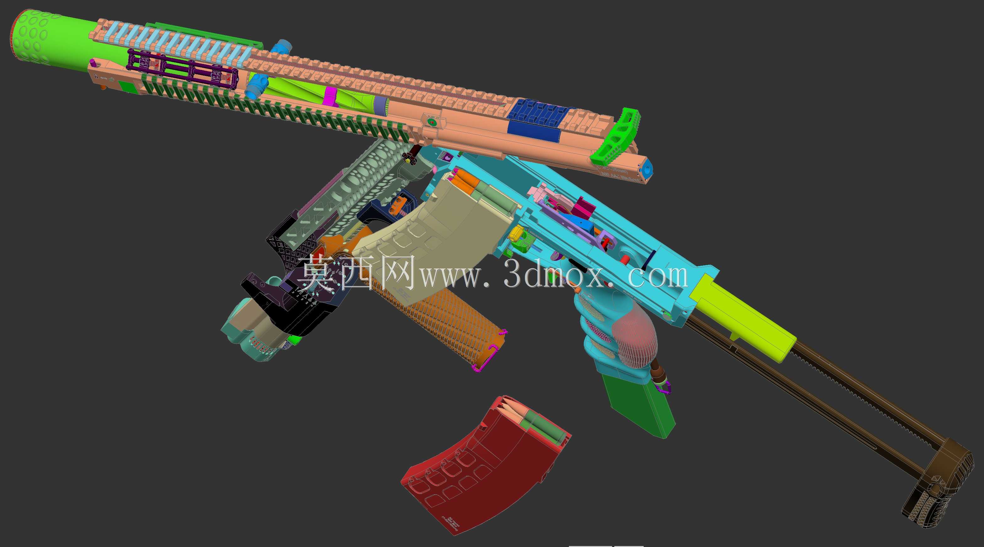 概念设计定制300灯罩黑色aac 7.62x35mm钎焊正在进行V.3